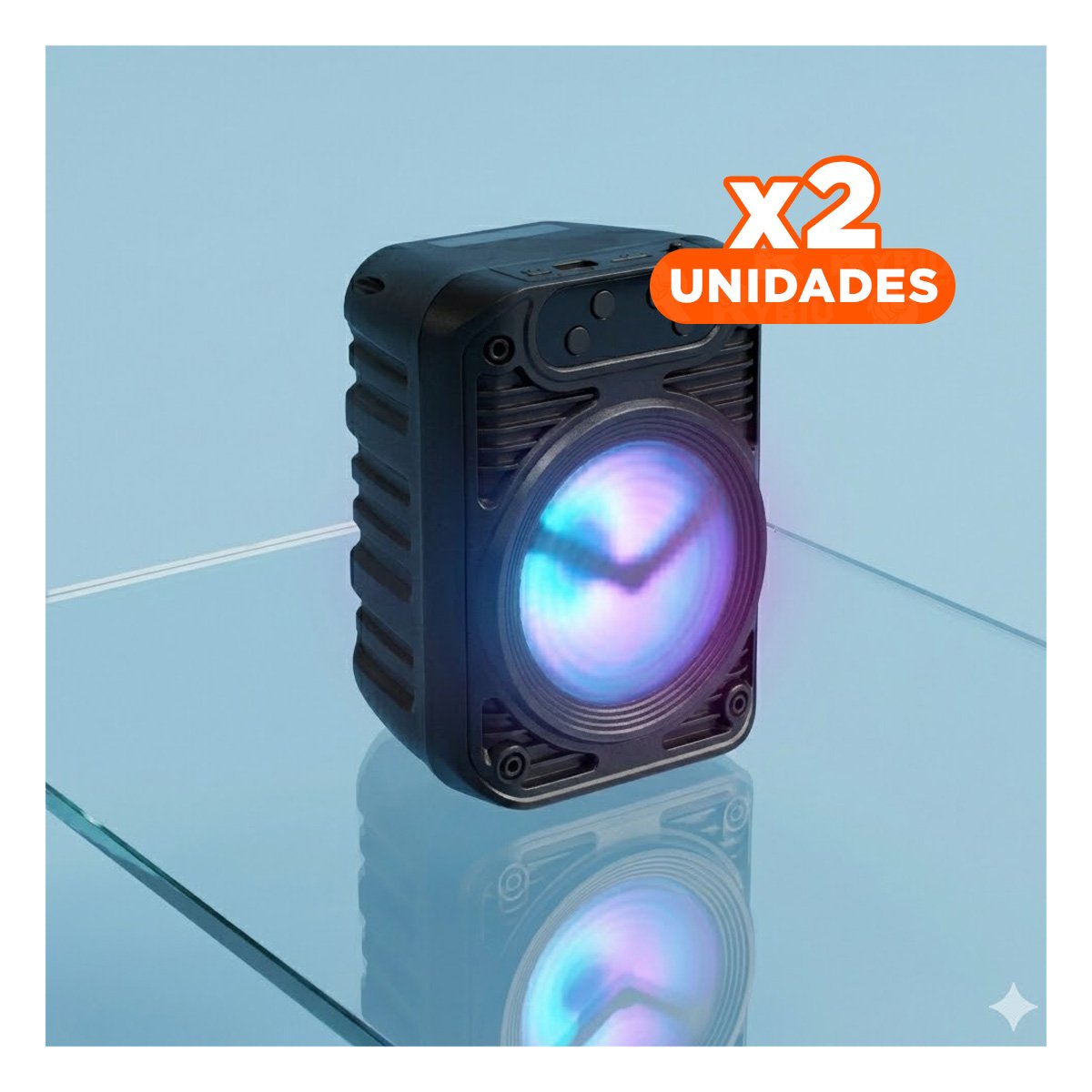 PACK2 BOCINA CON CARGA SOLAR DE PLASTICO 3 PULGADAS DE CALIDAD SUPERIOR DE SONIDO - 1