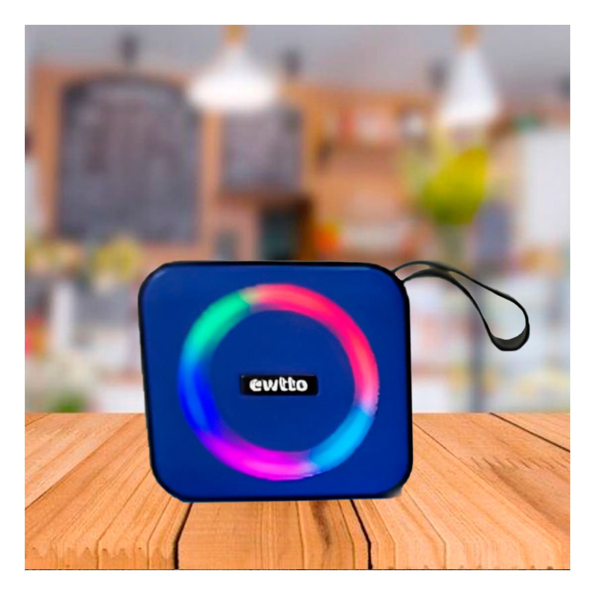 PACK4 ALTAVOZ DE PLASTICO AZUL CON GRAN AUTONOMIA PARA ESCUCHAR LISTAS DE MUSICA Y+PAPEL REGALO - 2