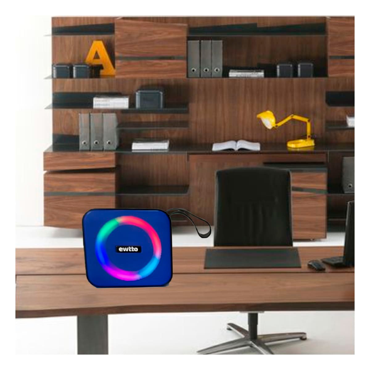 PACK4 ALTAVOZ DE PLASTICO AZUL CON GRAN AUTONOMIA PARA ESCUCHAR LISTAS DE MUSICA Y+PAPEL REGALO - 5