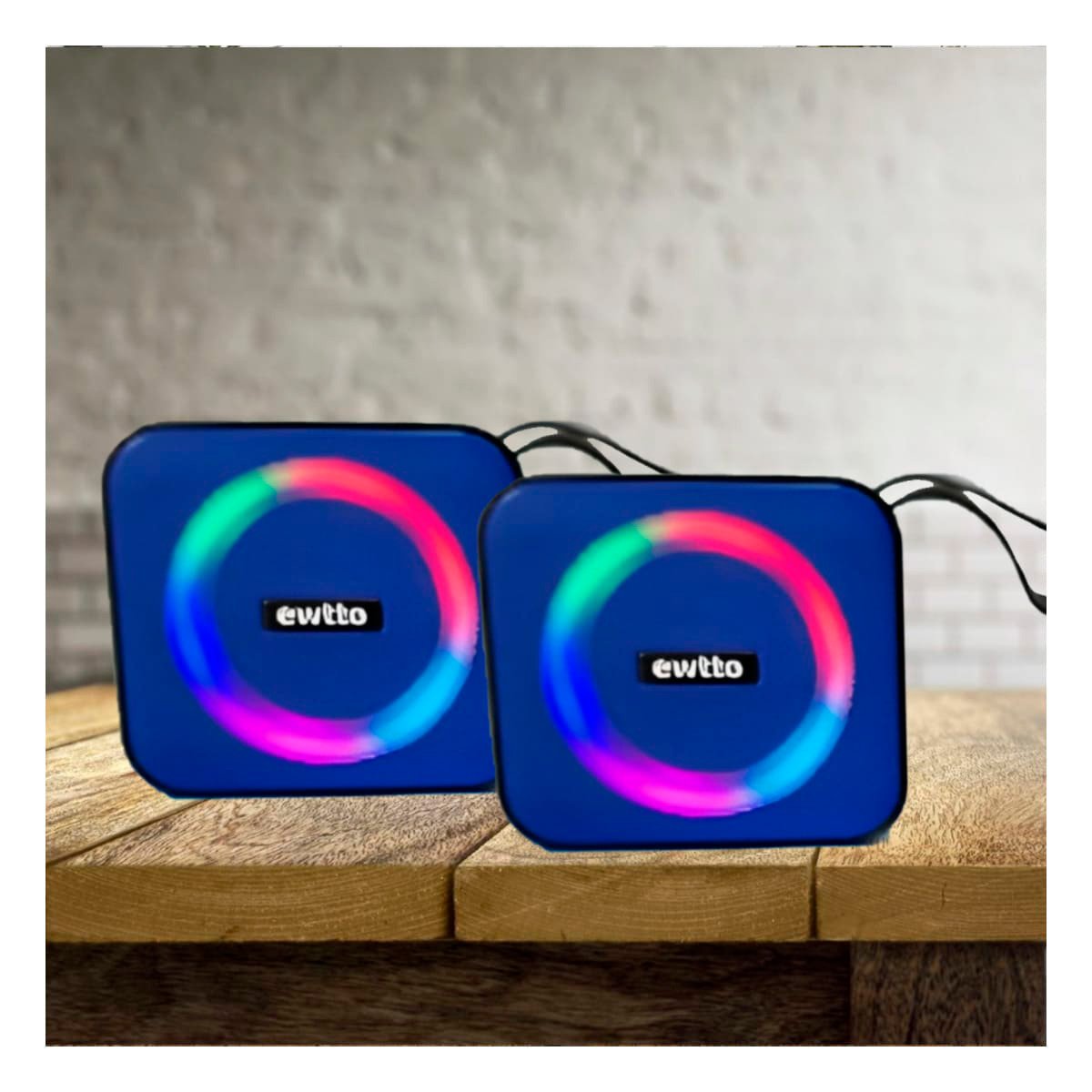 EQUIPO DE SONIDO DE PLASTICO AZUL CON ENTRADA PARA CABLE Y CARGA RAPIDA - 3