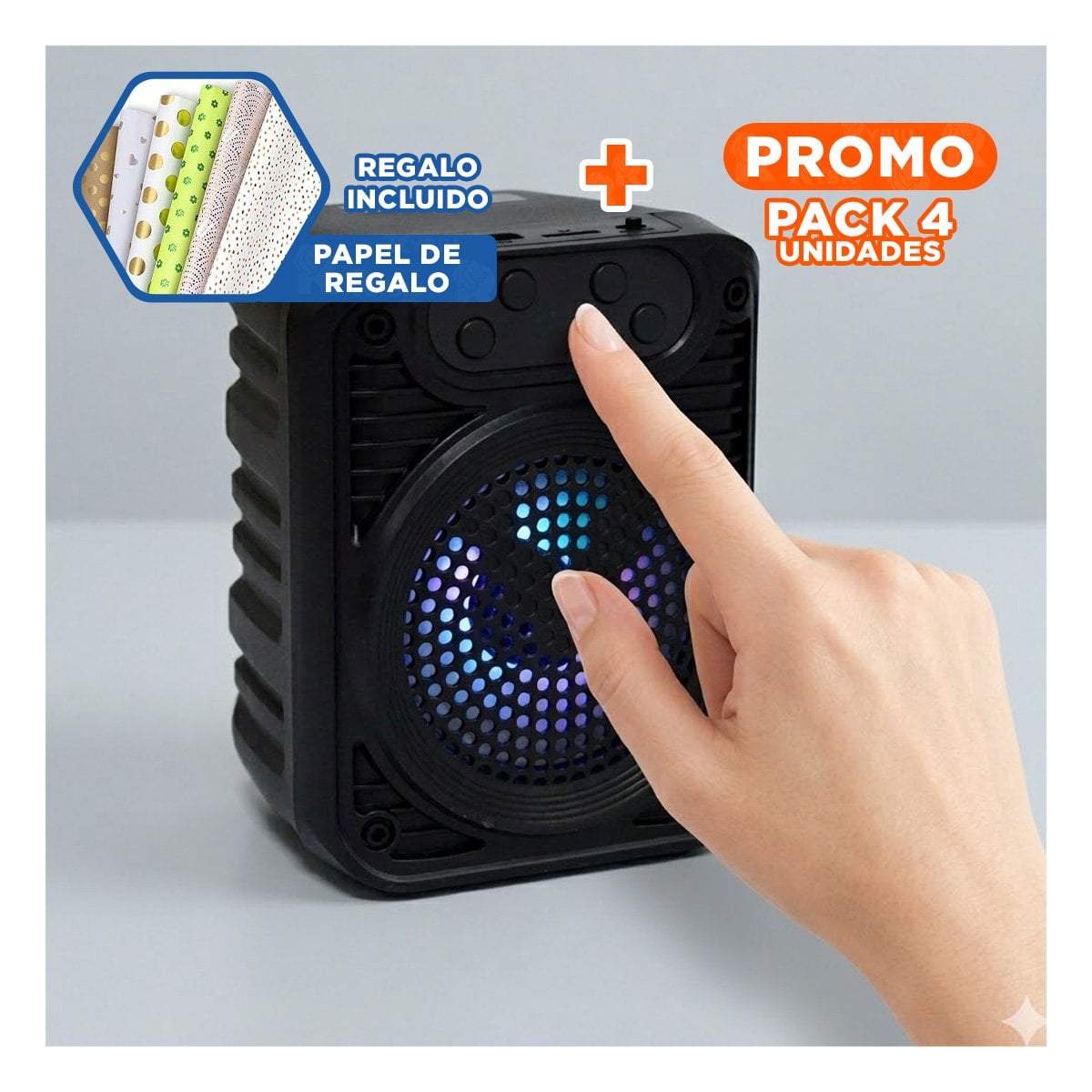 PACK6 SISTEMA SOLAR DE PLASTICO 3 PULGADAS CON AUDIO DE ALTA FIDELIDAD PARA TODO Y+PAPEL REGALO - 1
