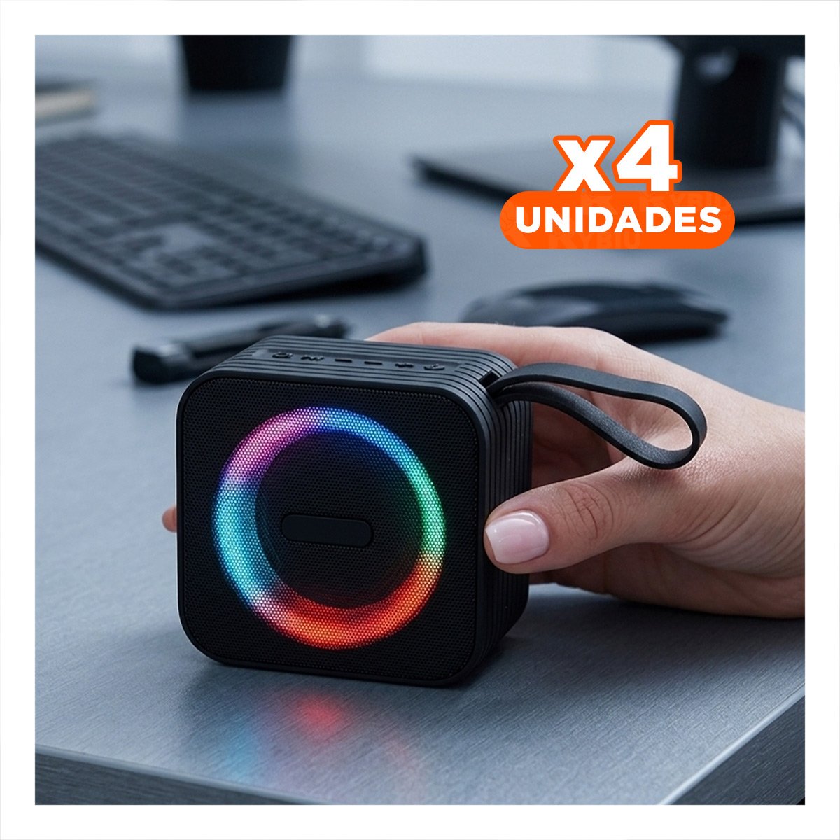 PACK2 MEGAFONO PORTATIL NEGRO DE PLASTICO CON TECNOLOGIA DE AUDIO DE CALIDAD - 1