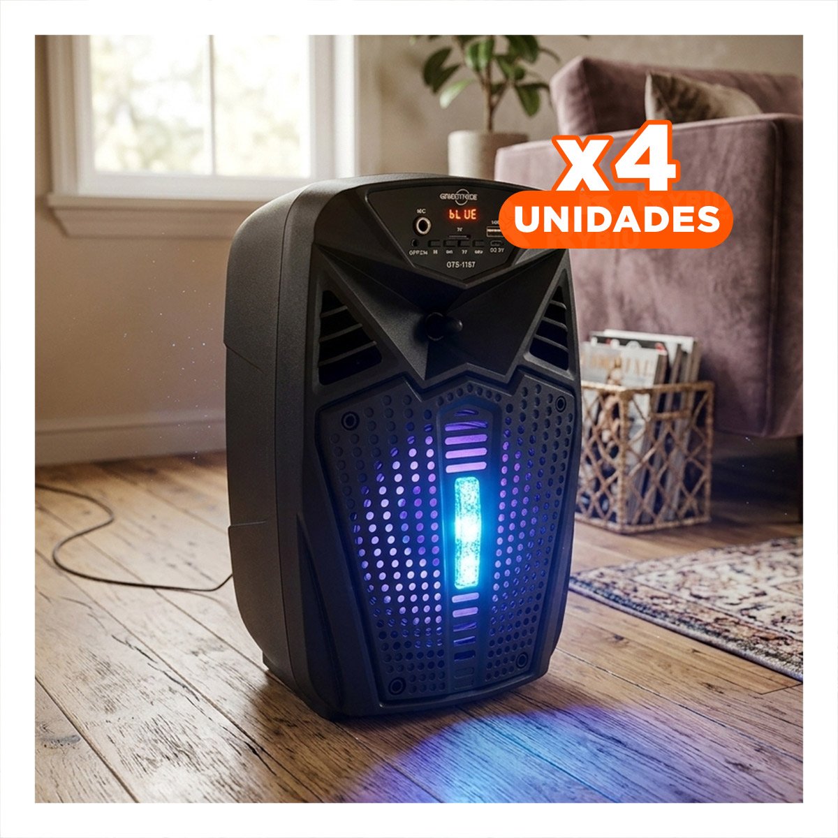 PACK4 EQUIPO DE AUDIO CON RADIO FM Y BLUETOOTH DE ALTA CALIDAD PARA TODA LA CASA - 1