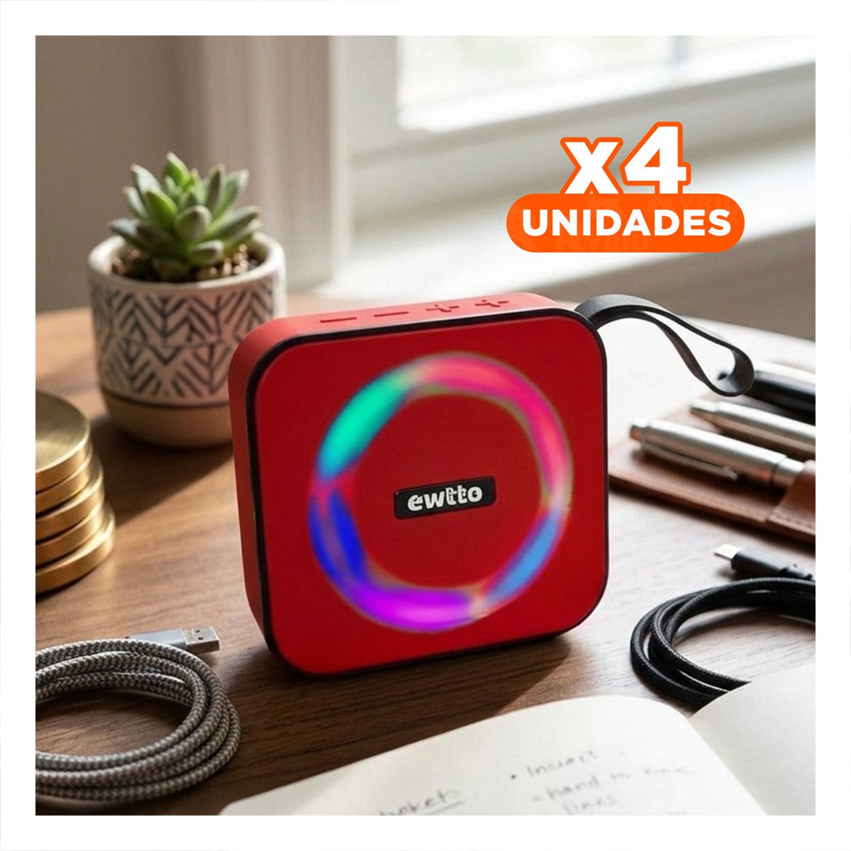 PACK2 EQUIPO MODERNO DE PLASTICO PARA VIDEO ROJO CON SONIDO DE ALTA PRECISION - 1