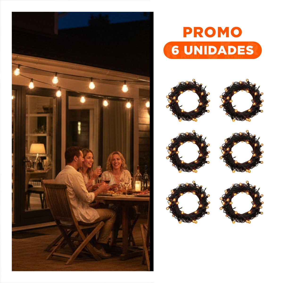 PACK4 EXTENSION VINTAGE DE 10 METROS PARA 20 BOMBILLAS NEGRO DE COBRE CON PVC Y+REGALO STICKER - 1