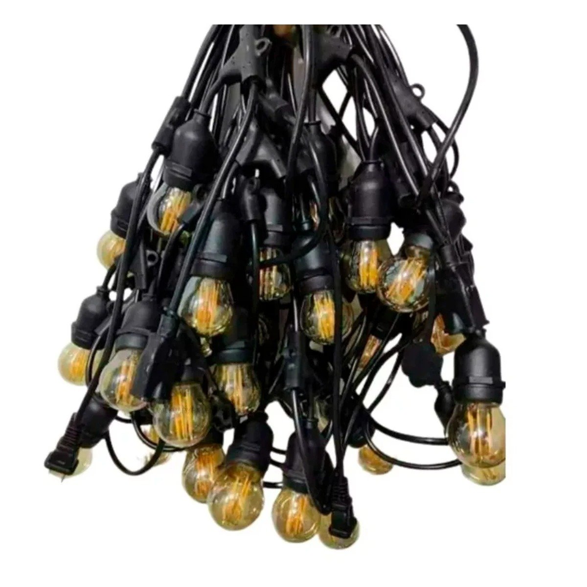 PACK2 CADENA DE 10 METROS VINTAGE NEGRO PARA 20 BOMBILLAS DE COBRE CON PVC Y+REGALO STICKER - 2
