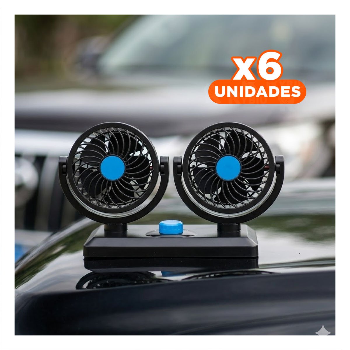PACK4 APARATO DE PLASTICO NEGRO CON 2 CABEZALES PARA AUTO DE ROTACION AJUSTABLE - 1