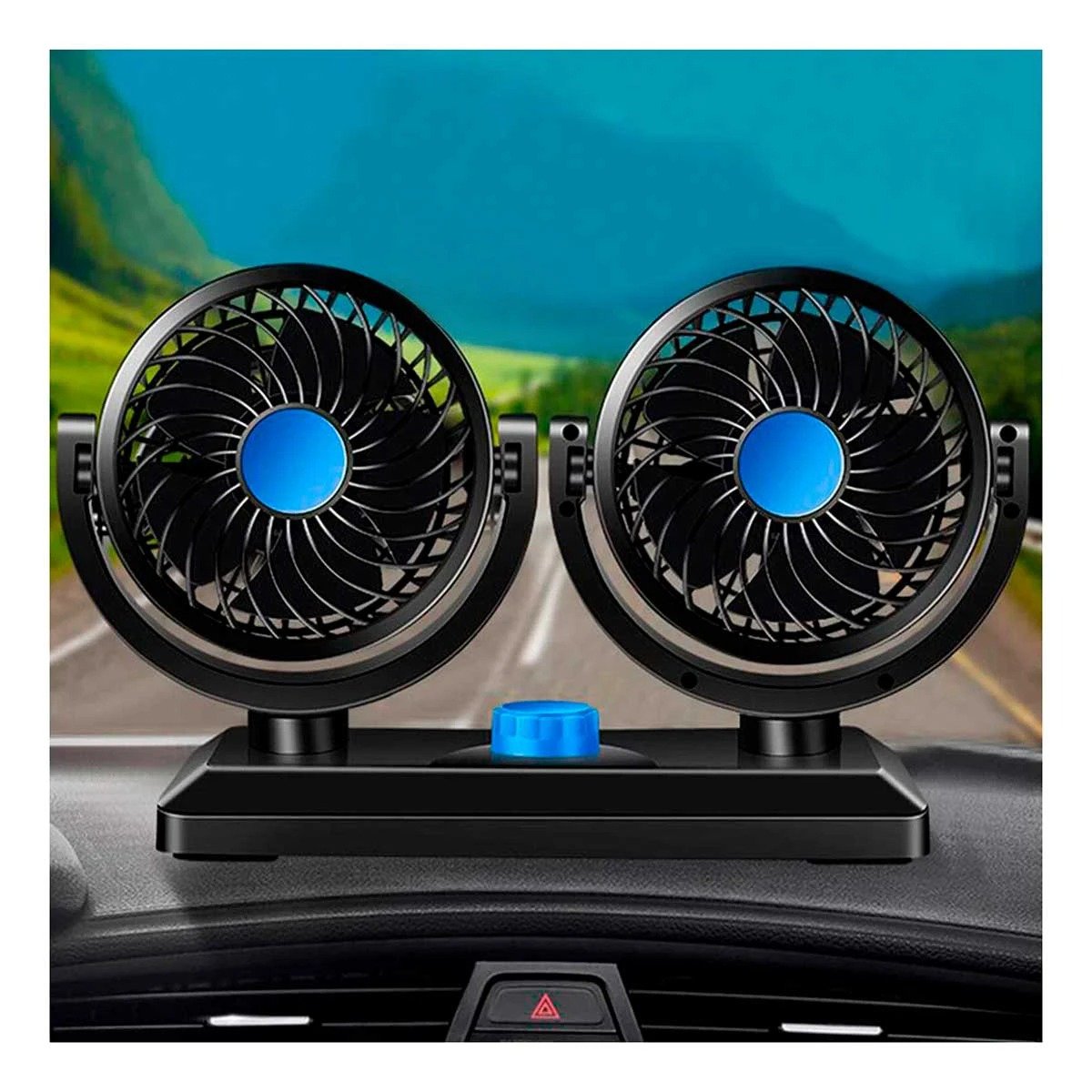 PACK4 APARATO DE PLASTICO NEGRO CON 2 CABEZALES PARA AUTO DE ROTACION AJUSTABLE - 3
