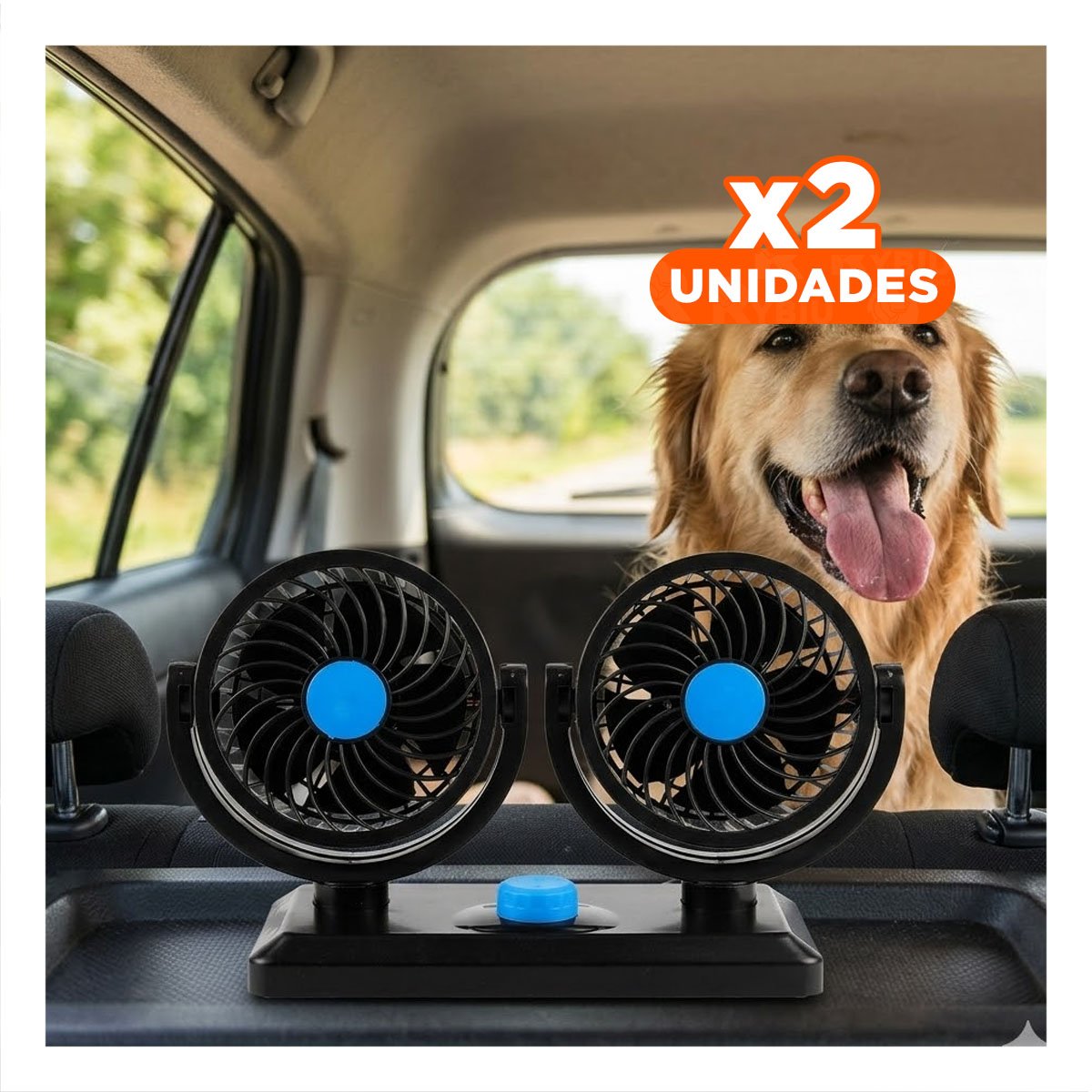 PACK2 REFRESCADOR PARA CARRO DE 2 CABEZALES EN PLASTICO NEGRO DE GRAN CONFORT Y+REGALO STICKER - 1