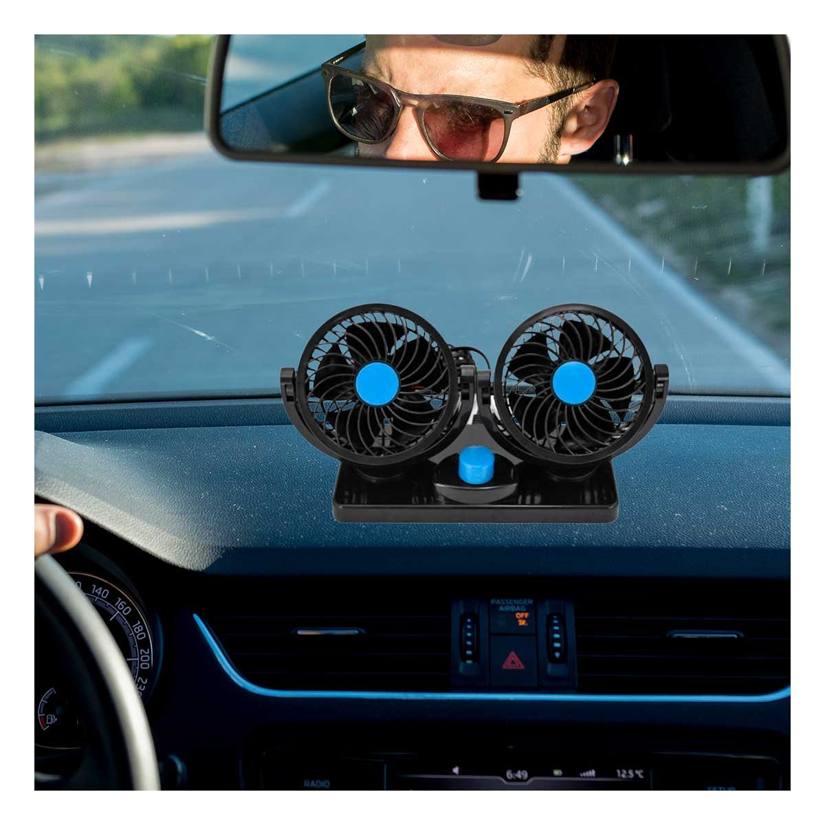 PACK2 REFRESCADOR PARA CARRO DE 2 CABEZALES EN PLASTICO NEGRO DE GRAN CONFORT Y+REGALO STICKER - 3