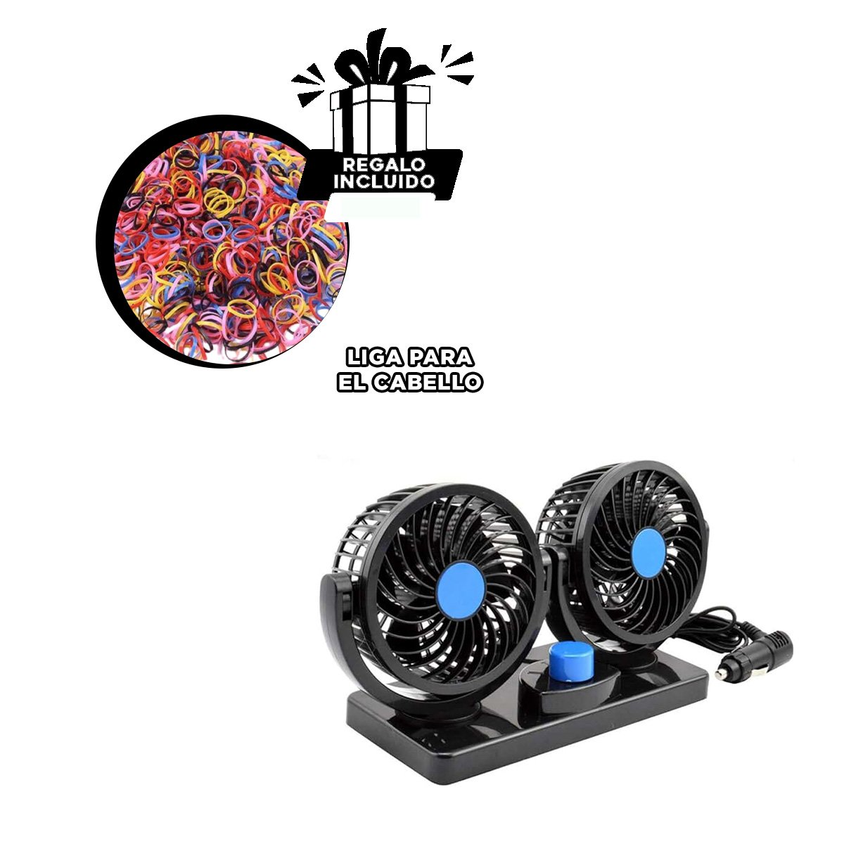 PACK2 SOPLADOR DE PLASTICO NEGRO CON 2 CABEZALES PARA AUTO DE MUCHA TECNOLOGIA Y+PAPEL REGALO - 3