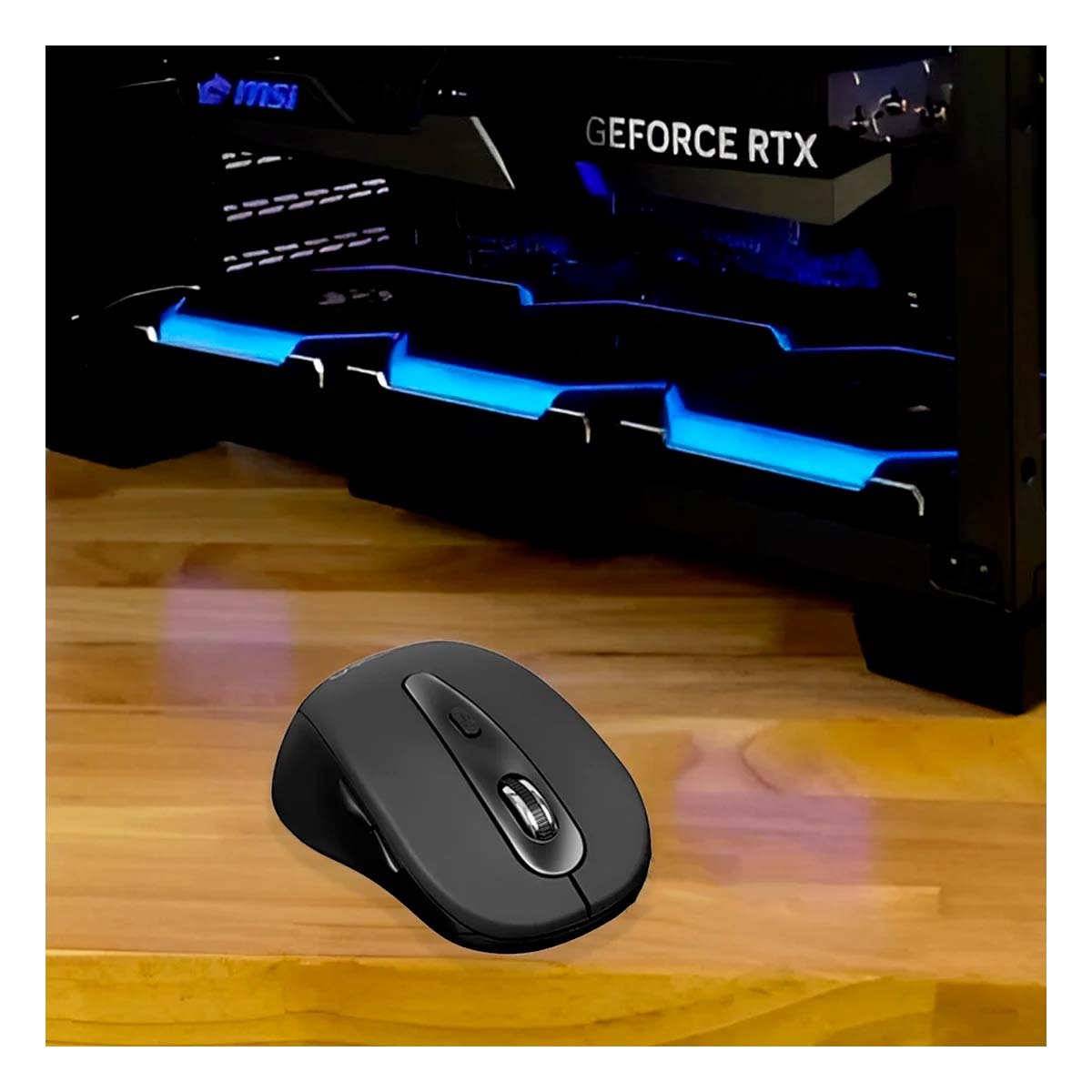 PACK2 RATON CYBERTEL NEGRO TECNOLOGIA MODERNA PARA COMPUTADORA DE ESCRITORIO Y+REGALO STICKER - 3