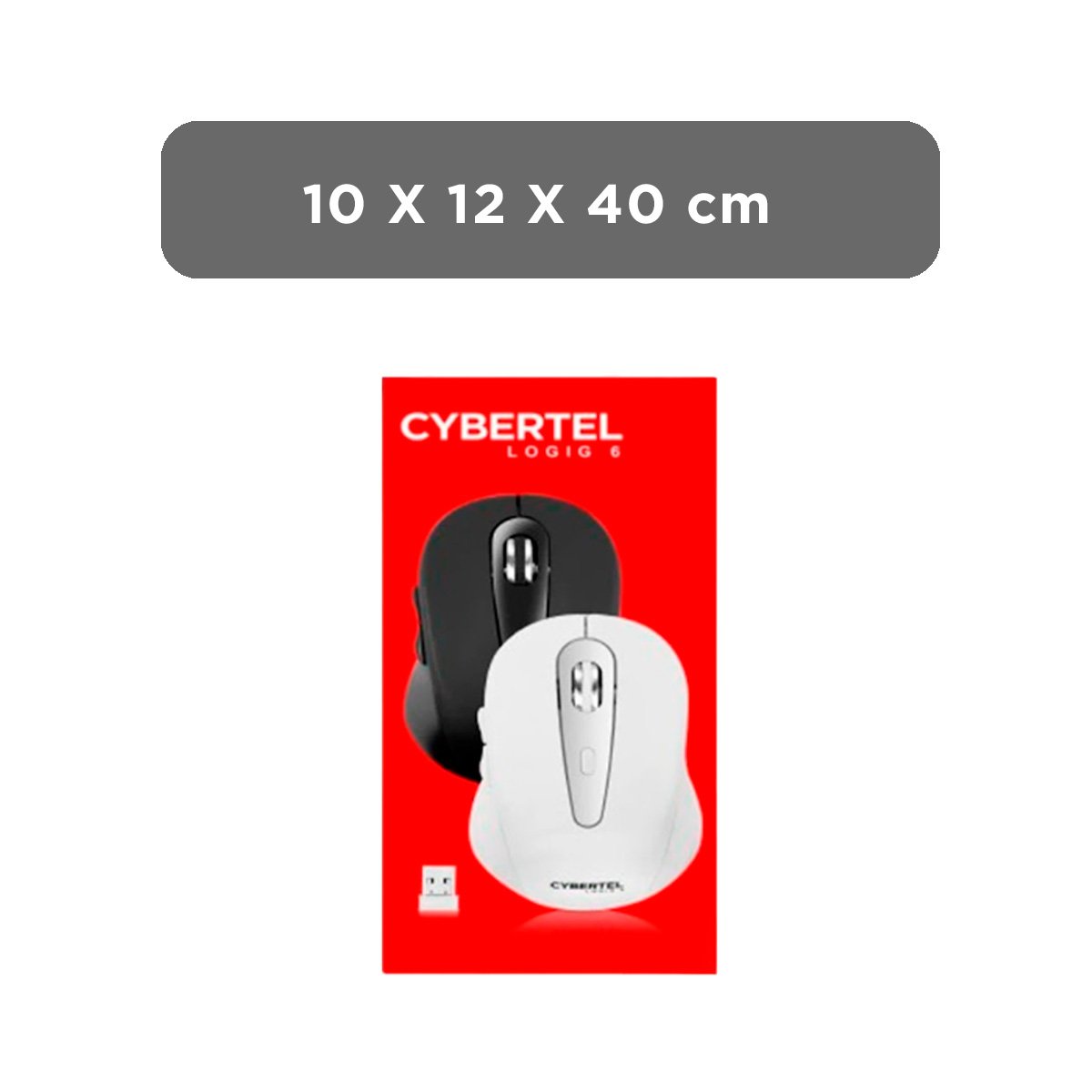 PACK2 RATON CYBERTEL NEGRO TECNOLOGIA MODERNA PARA COMPUTADORA DE ESCRITORIO Y+REGALO STICKER - 4