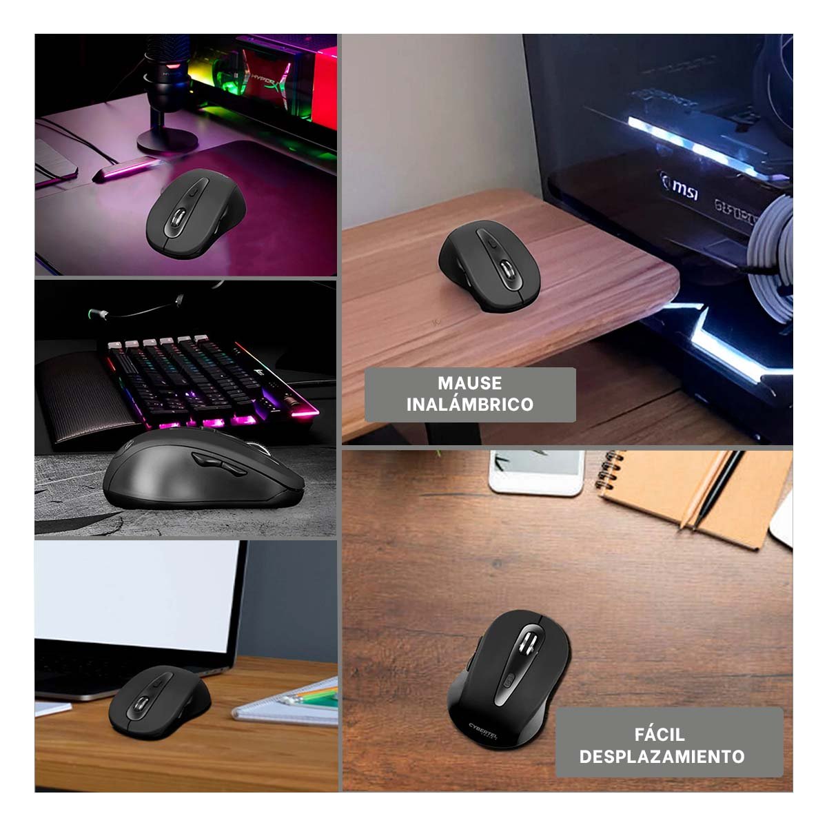 PACK4 APUNTADOR CYBERTEL NEGRO TECNOLOGIA PORTATIL Y DURADERA PARA LAPTOP Y+REGALO STICKER - 2