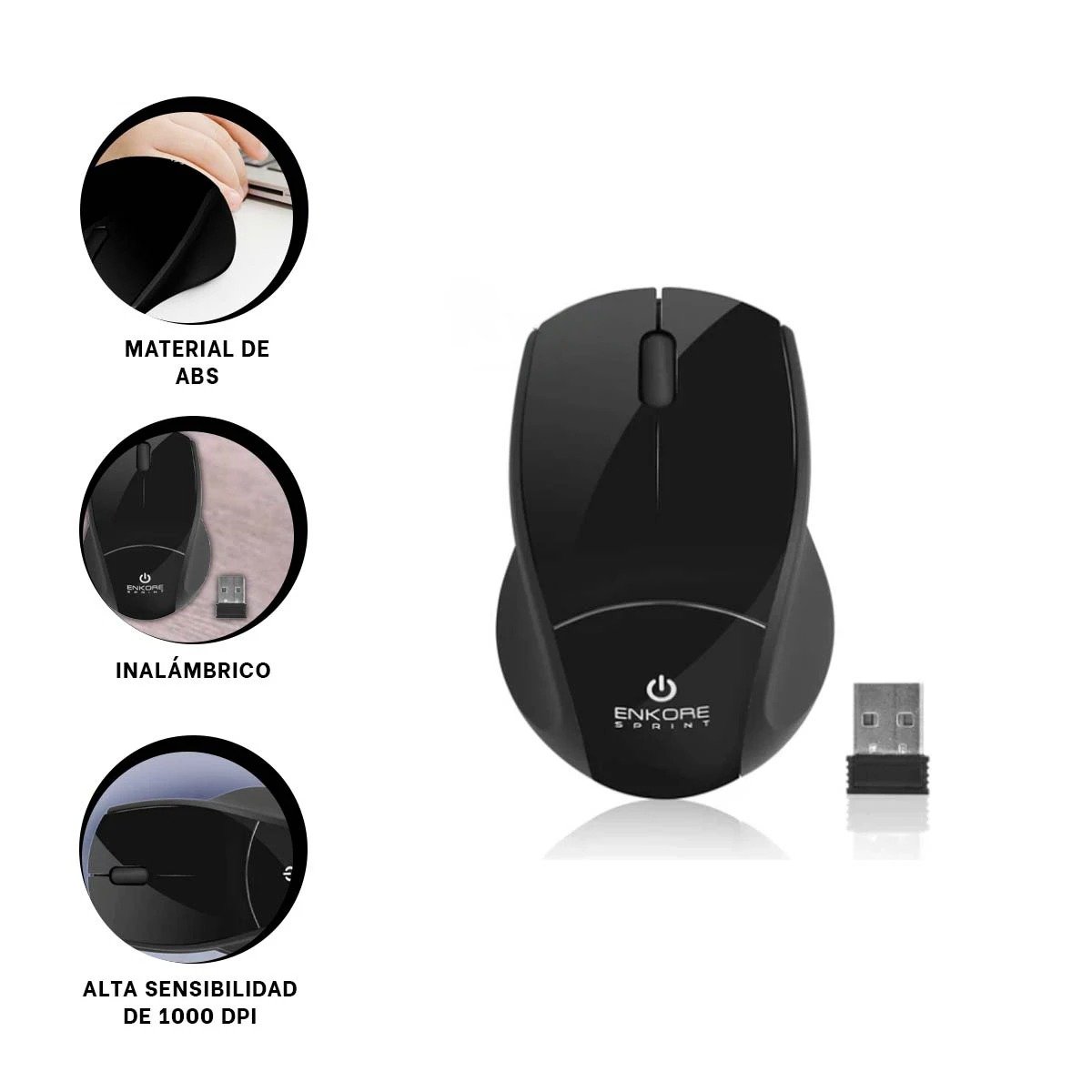 PACK6 CONTROLADOR PORTATIL NEGRO DISEÑO ERGONOMICO Y COMODO PARA USO DIARIO Y+REGALO STICKER - 2