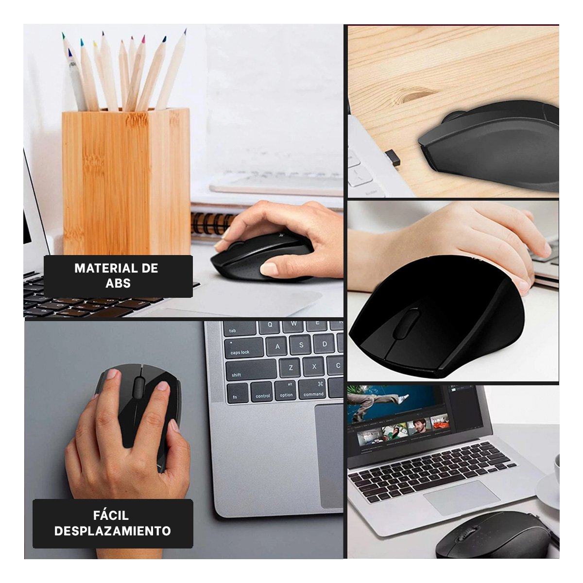 PACK6 DISPOSITIVO PORTATIL NEGRO ACCESORIO FUNCIONAL PARA PC Y LAPTOP Y+PAPEL REGALO - 3