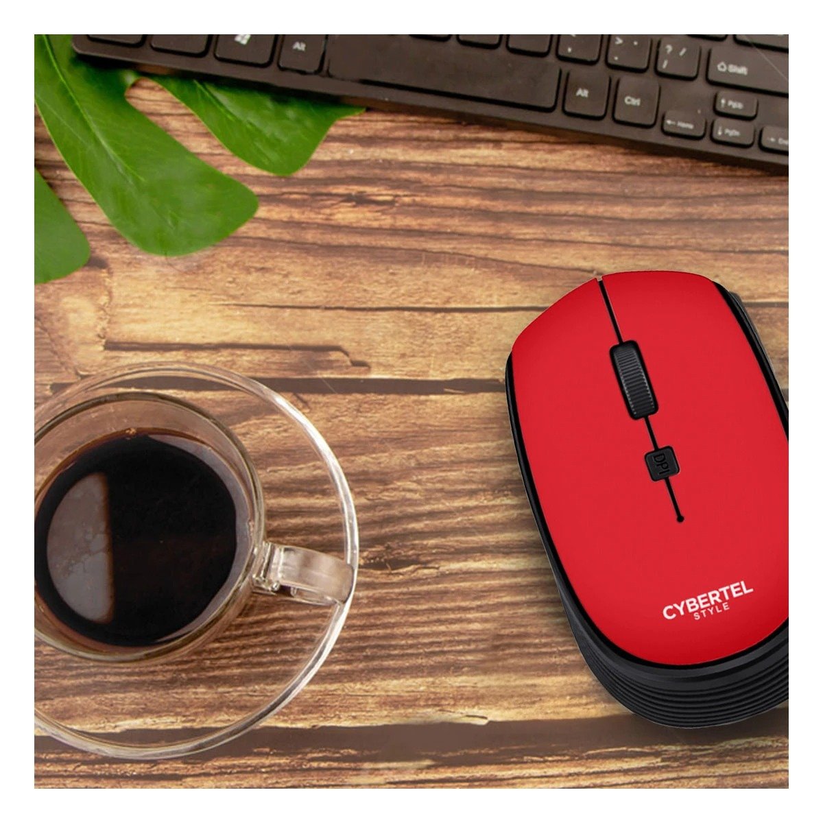 PACK4 MOUSE DE TECNOLOGIA DE CYBERTEL STYLE ROJO PARA USO DIARIO EN EL HOGAR Y+REGALO STICKER - 5