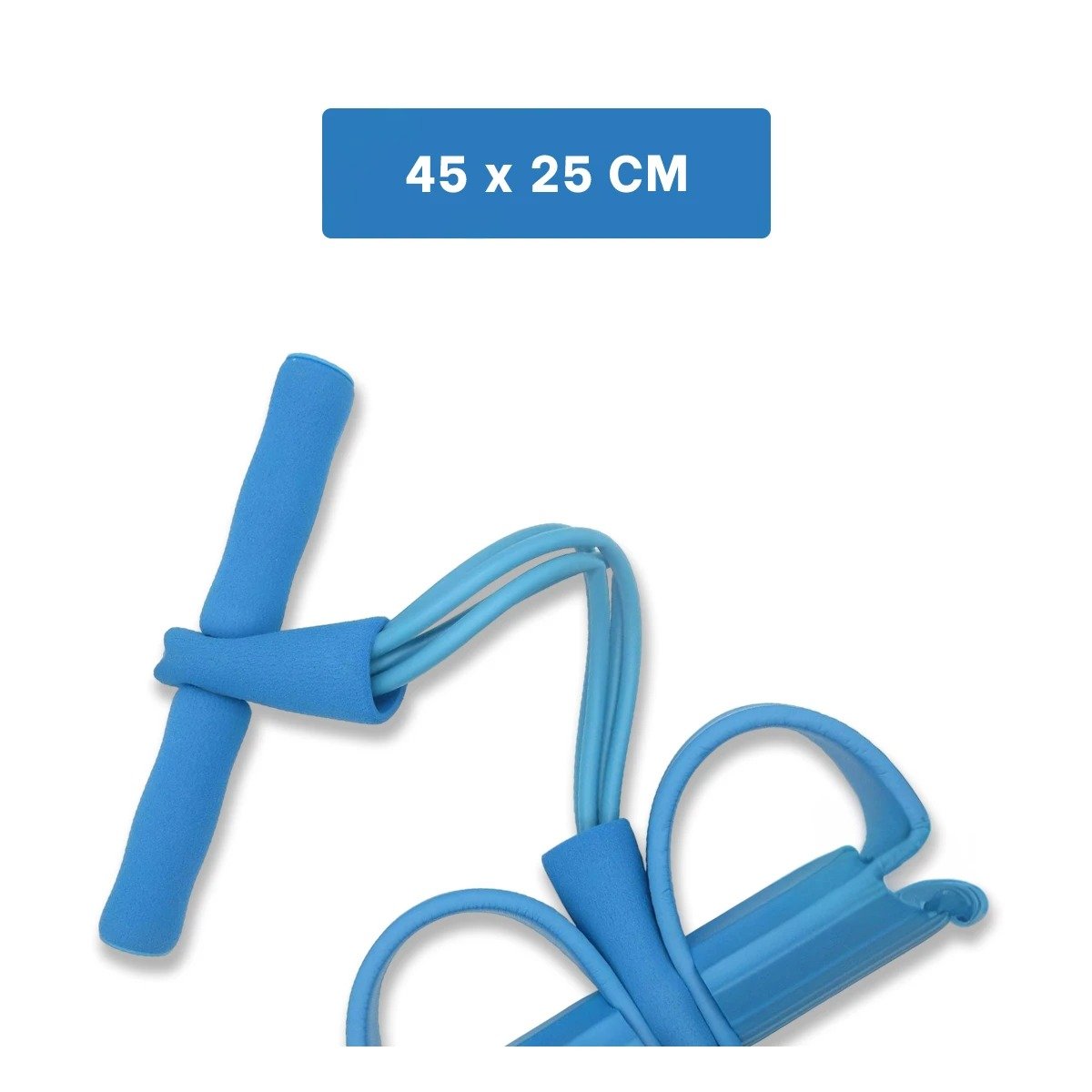 PACK2 CORREA PARA FITNESS CON PEDAL CELESTE Y+PAPEL REGALO - 4
