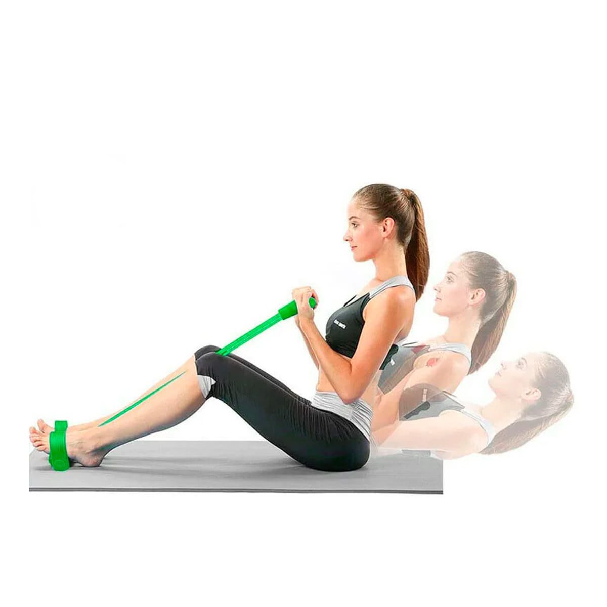 PACK2 CORREA PARA FITNESS CON PEDAL VERDE Y+PAPEL REGALO - 5