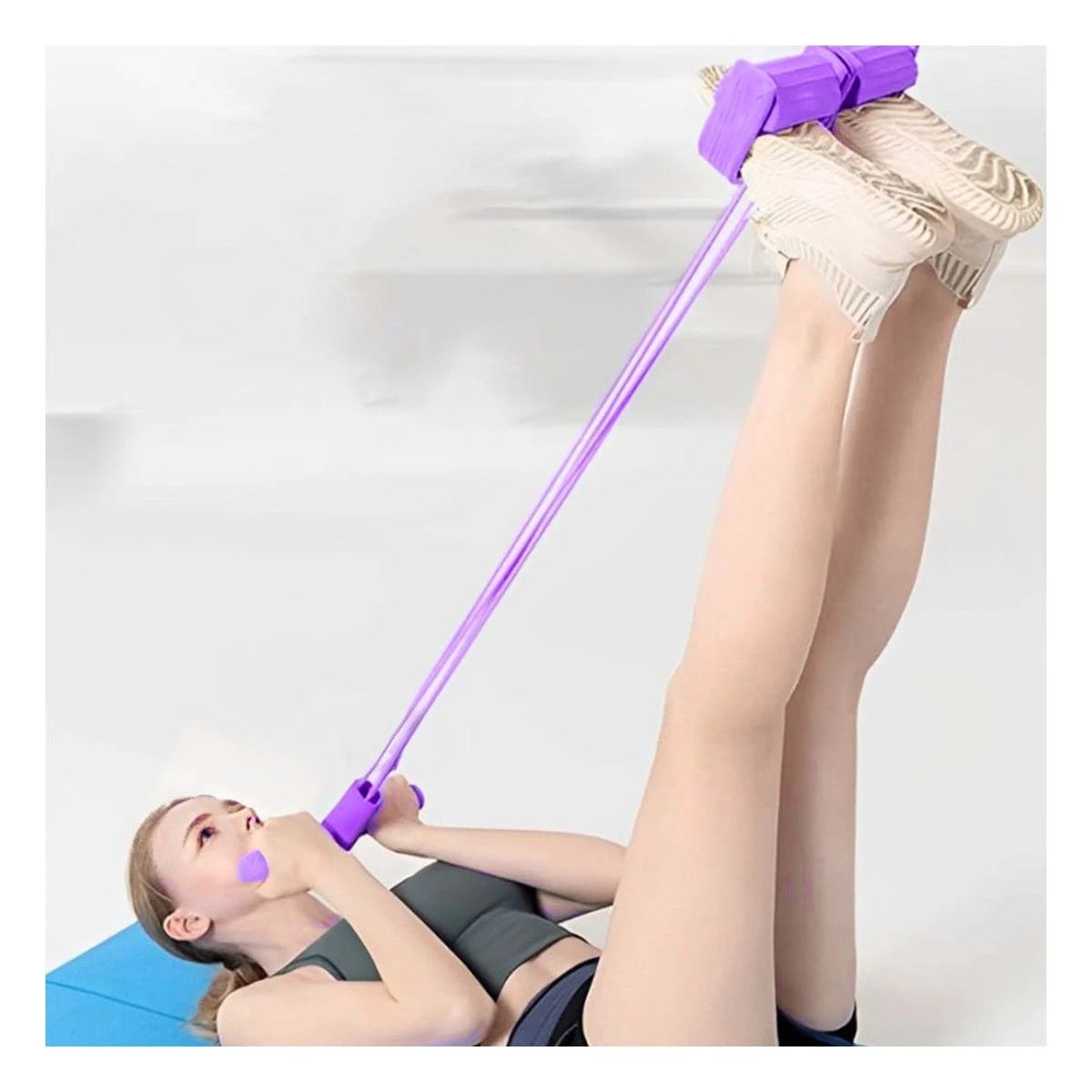 PACK2 CINTA PARA FITNESS CON PEDAL MORADO - 5