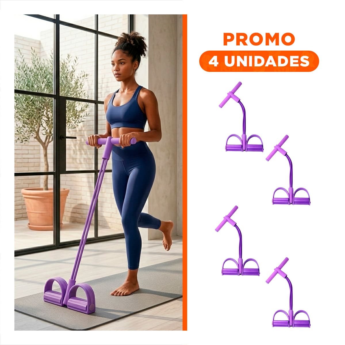 PACK4 CINTA PARA CASA CON PEDAL MORADO Y+REGALO STICKER - 1
