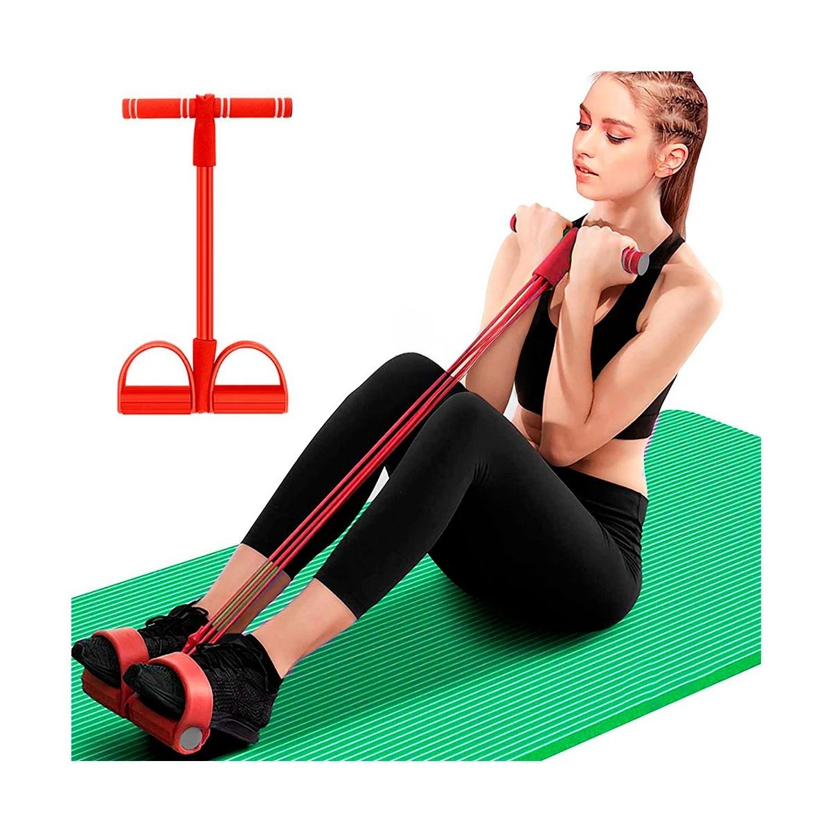 PACK2 CINTA PARA FITNESS CON PEDAL ROJO - 2