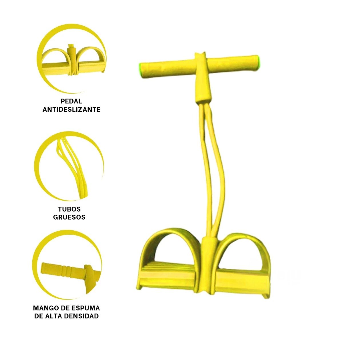 PACK6 LIGA ELASTICO CON PEDAL AMARILLO RESISTENTE Y+REGALO STICKER - 2