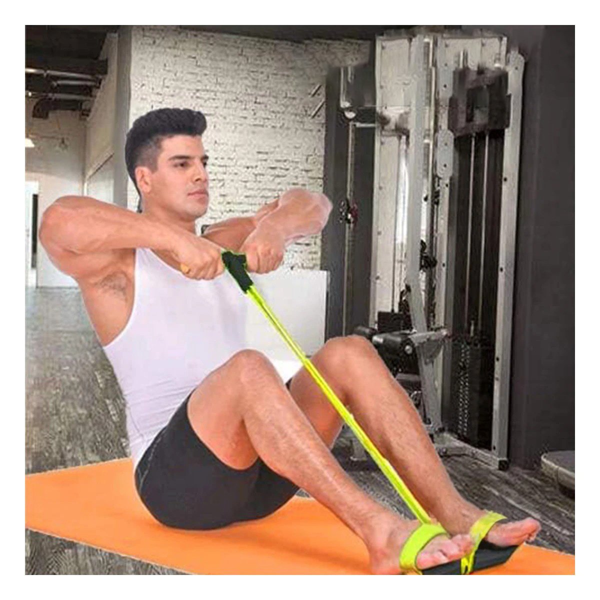 PACK2 CINTA PARA FITNESS CON PEDAL AMARILLO Y NEGRO - 2