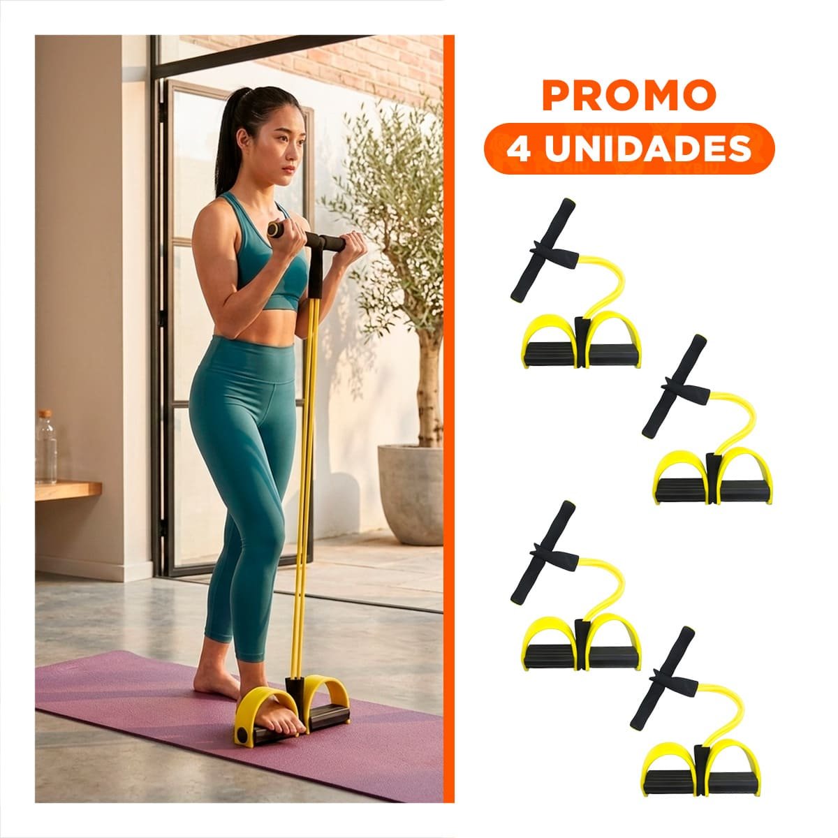 PACK4 CINTA PARA CASA CON PEDAL AMARILLO Y NEGRO Y+REGALO STICKER - 1