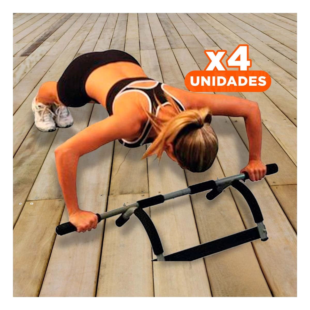 PACK4 BARRA DE GIMNASIO PARA PUERTA TIPO IRON GYM - 1