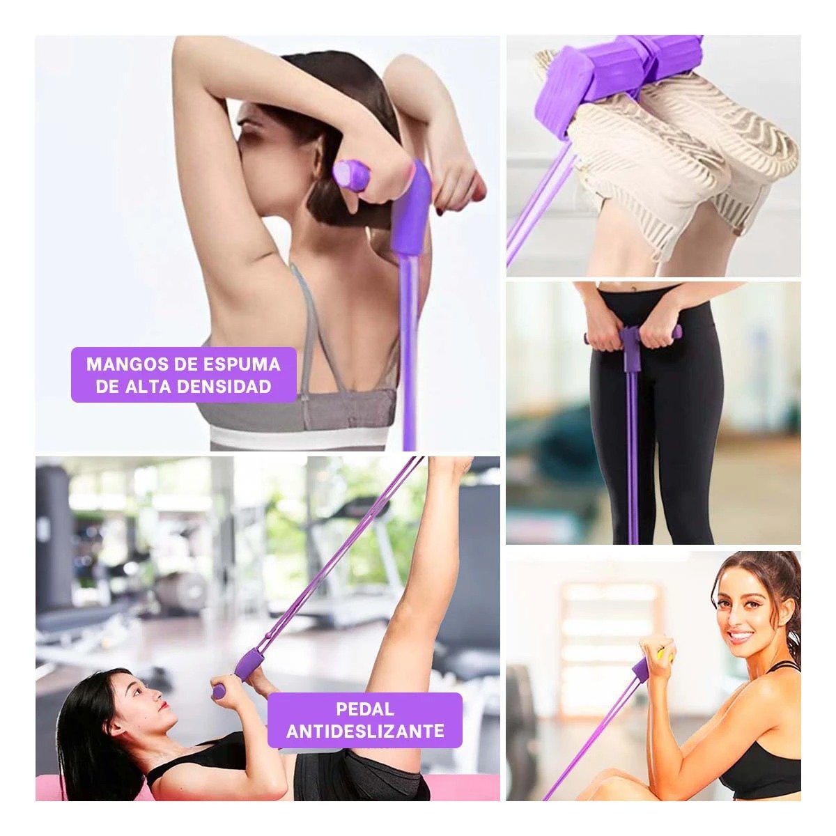 PACK12 CINTA ELASTICA CON PEDAL MORADO RESISTENTE Y+PAPEL REGALO - 2