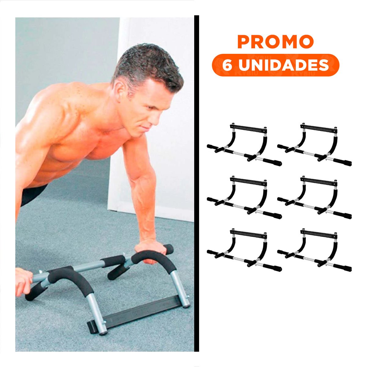 PACK6 APARATO DE GIMNASIO PARA PUERTA TIPO IRON GYM - 1