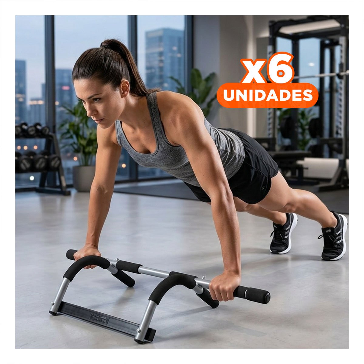 PACK6 BARRA PARA EJERCICIO EN CASA TIPO IRON GYM Y+REGALO STICKER - 1