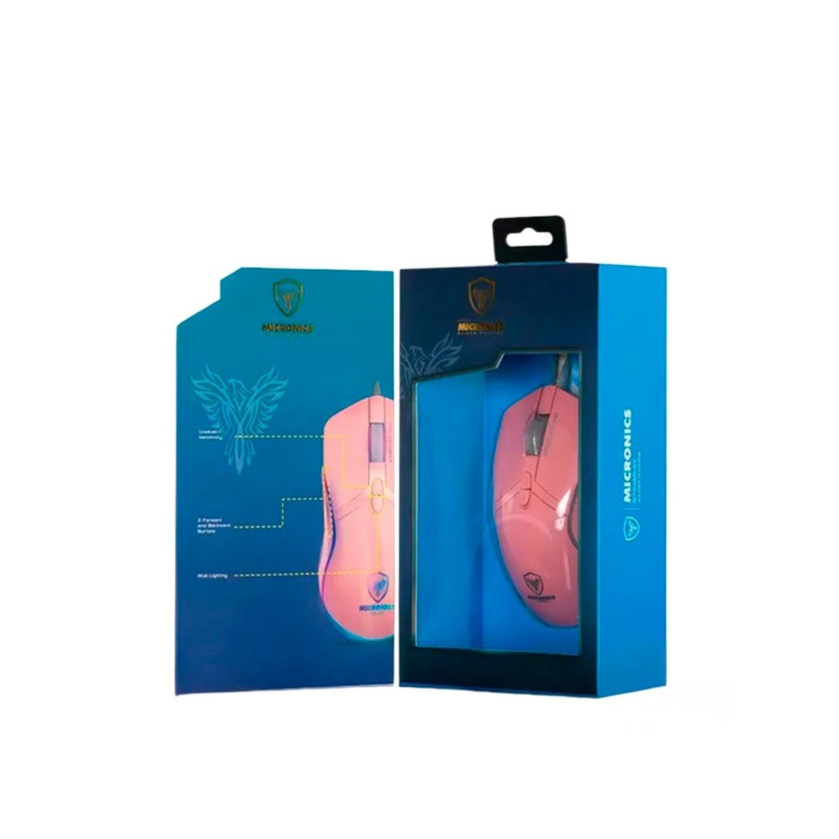 RATON GAMER STINGRAY ROSADO PARA DESKTOP CON DISENO ERGONOMICO Y+REGALO STICKER - 3