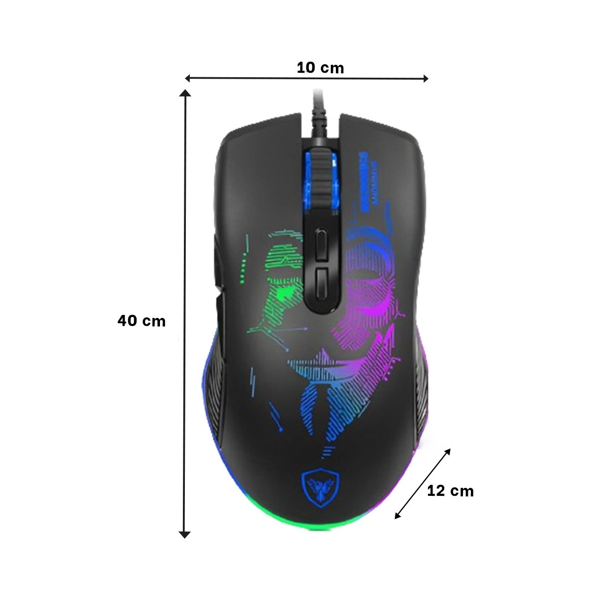 PACK2 DISPOSITIVO GAMER ANONIMUS NEGRO PARA JUEGOS DE AZAR CON TACTO FIRME - 4