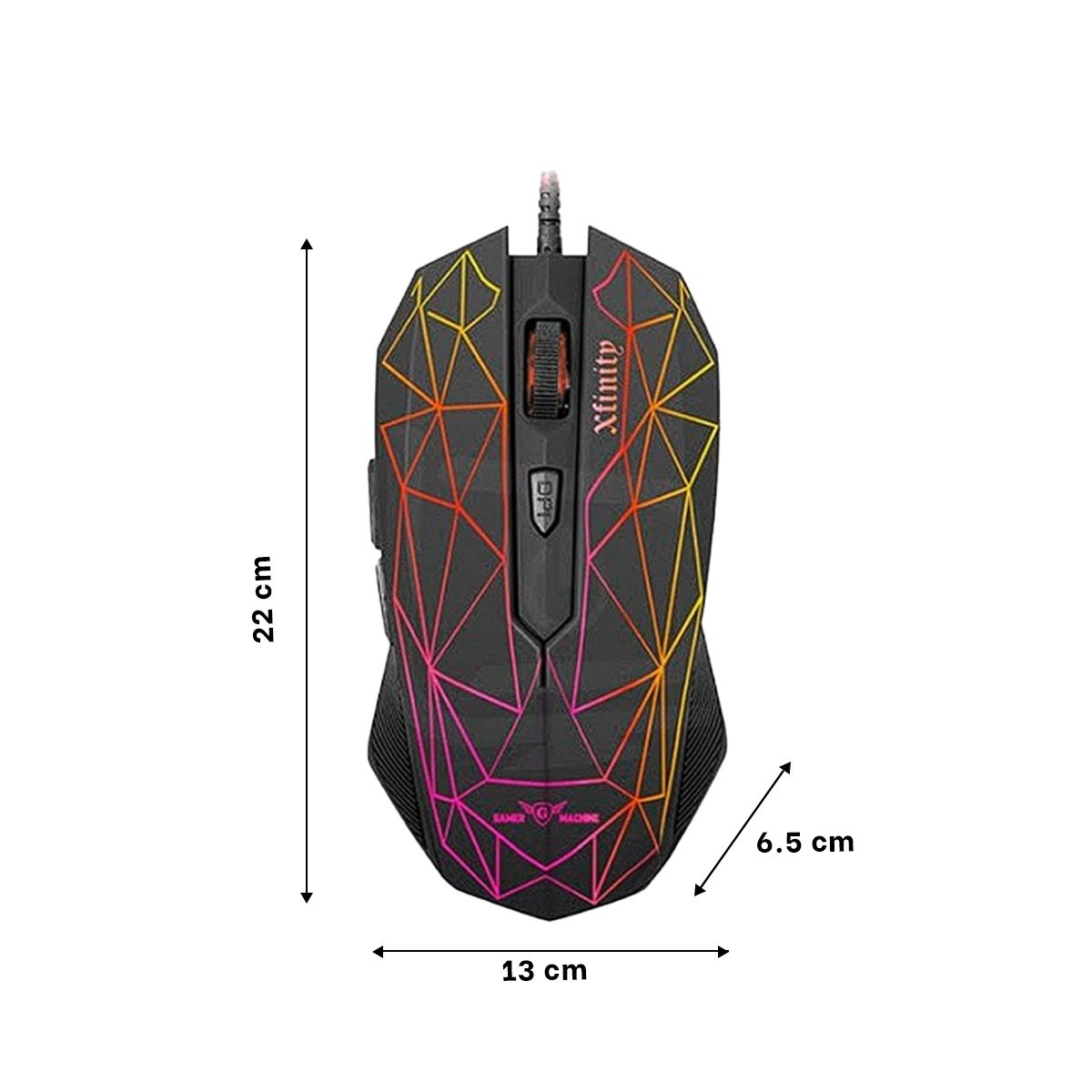 PACK4 ACCESORIO GAMER XFINITY NEGRO PARA SETUP CON ESTETICA MODERNA Y+PAPEL REGALO - 4