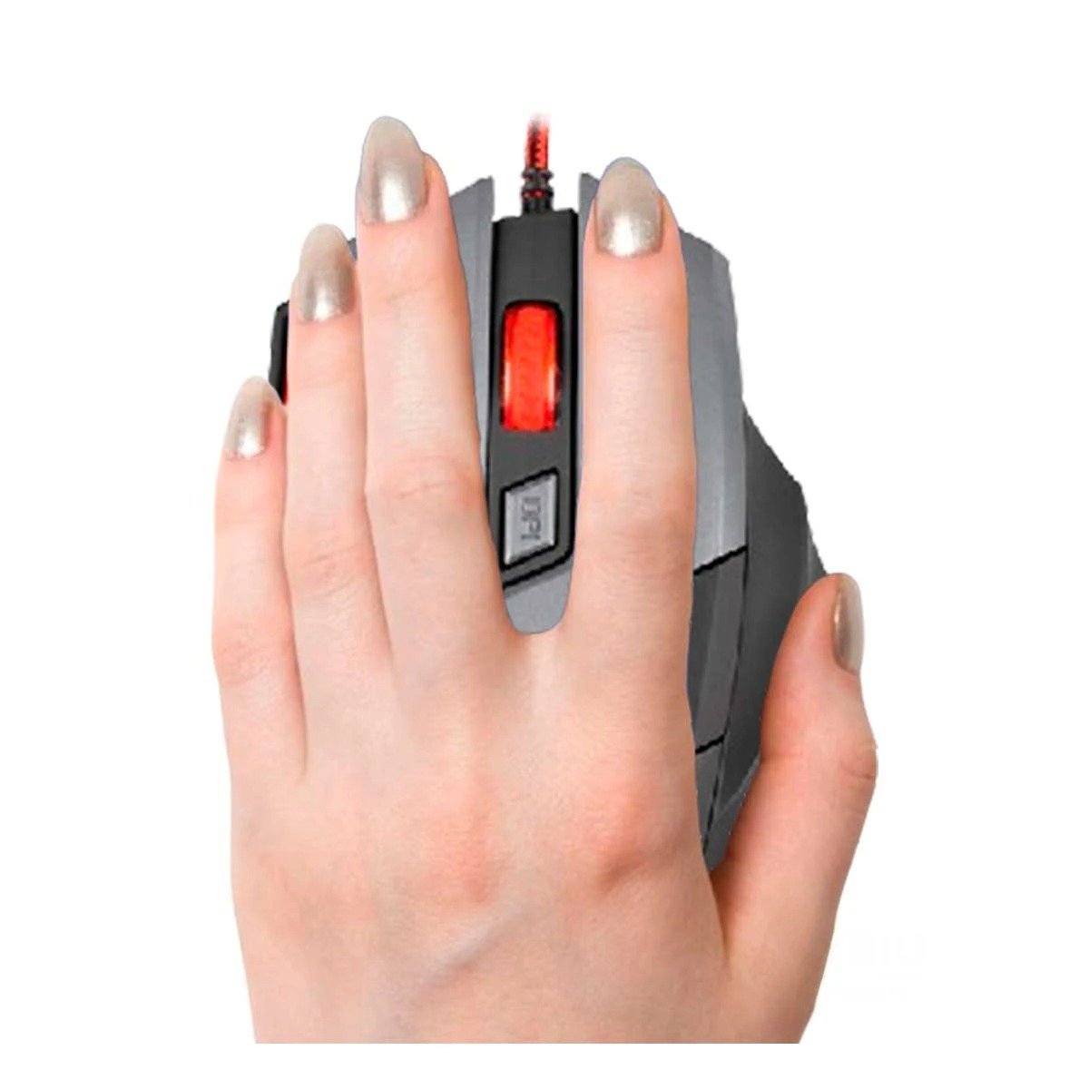 PACK2 RATON GAMER LUMIERE NEGRO PARA PC CON DISENO DE GENERACION Y+REGALO STICKER - 2