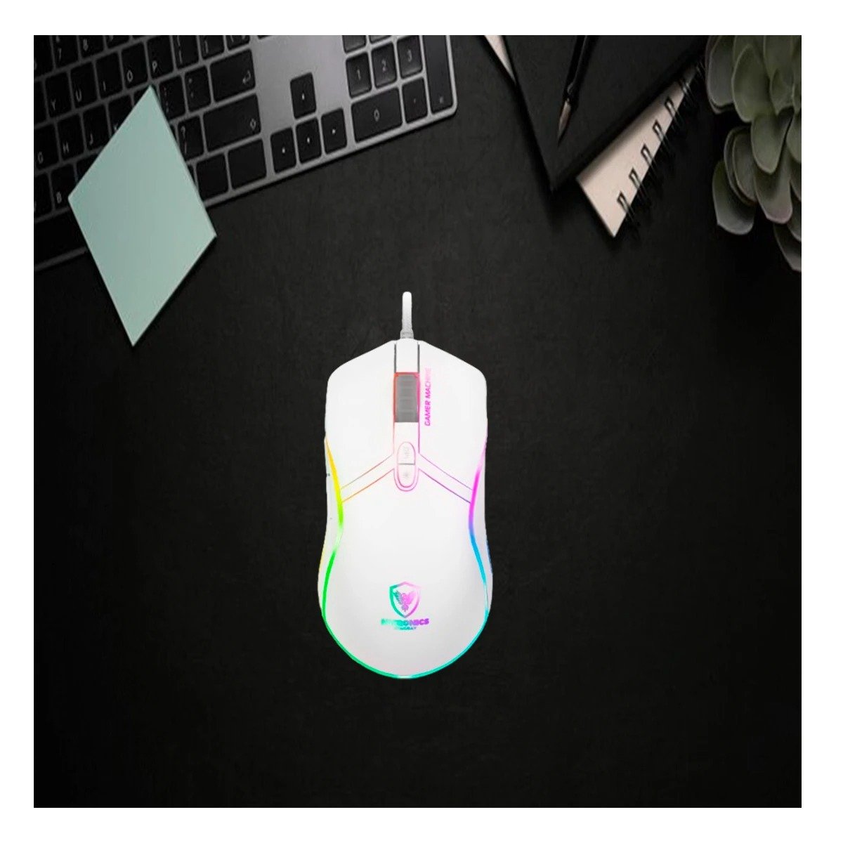 ACCESORIO GAMER STINGRAY BLANCO PARA PC GAMER CON ESTRUCTURA Y+POST IT - 2