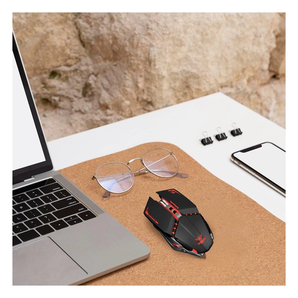 ACCESORIO GAMER RANGERX NEGRO PARA PC GAMER CON ESTRUCTURA Y+POST IT - 1