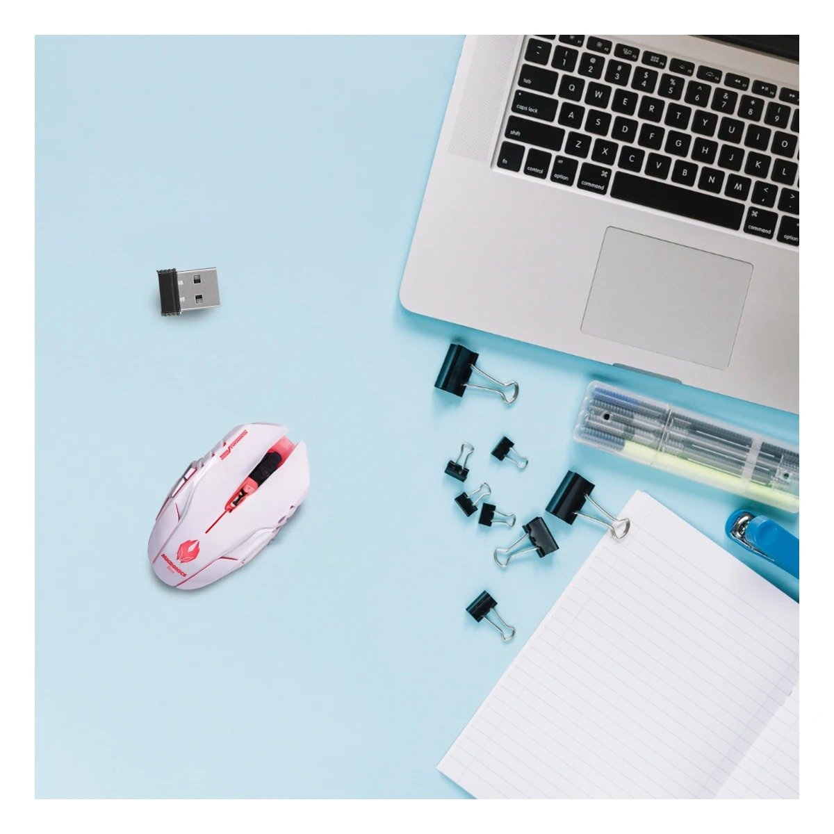 PACK6 PERIFERICO GAMER ALIEN BLANCO PARA TORNEOS CON ALTA VELOCIDAD TOP Y+REGALO STICKER - 5