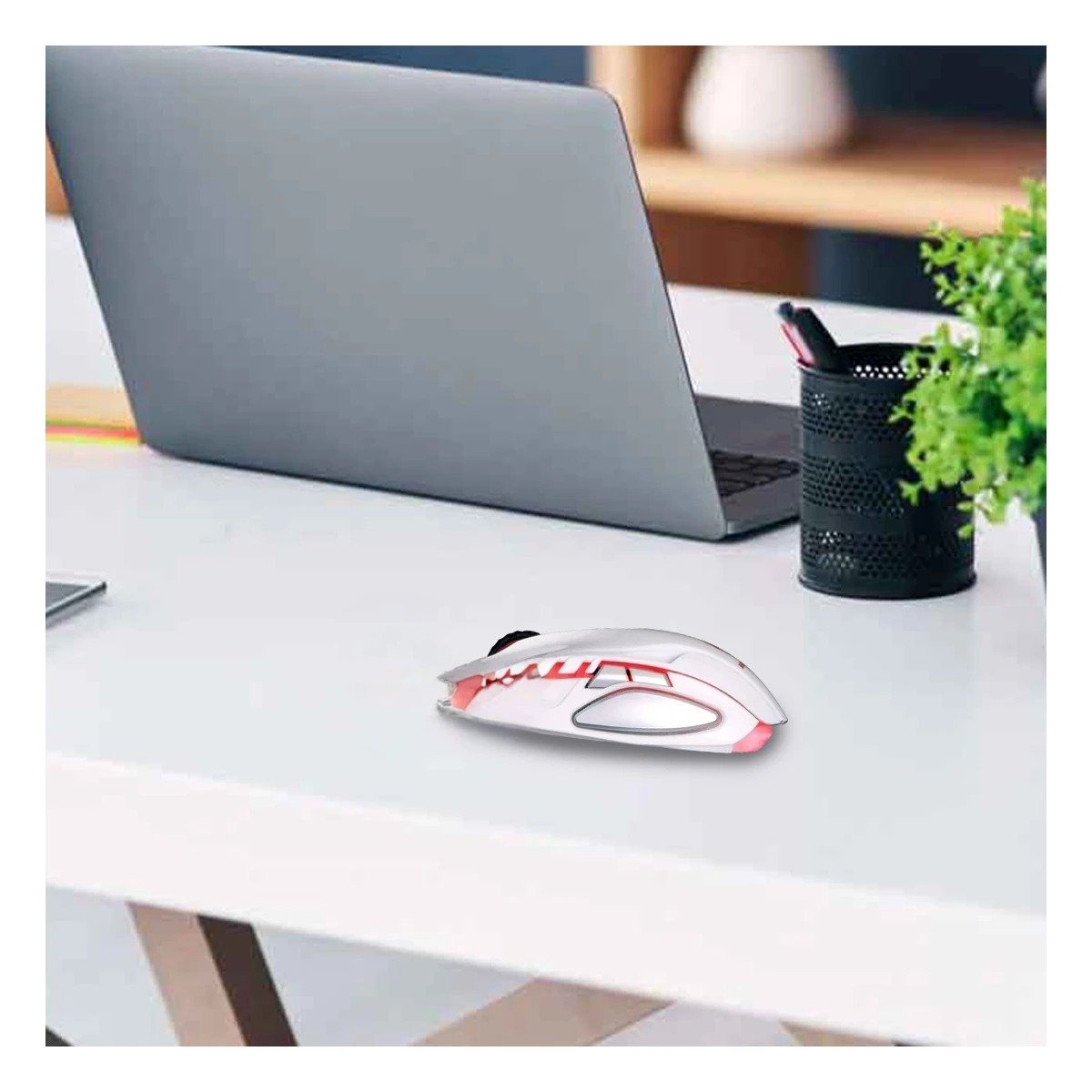PACK4 DISPOSITIVO GAMER ALIEN BLANCO PARA LAPTOP CON RESPUESTA VELOZ Y+REGALO STICKER - 5