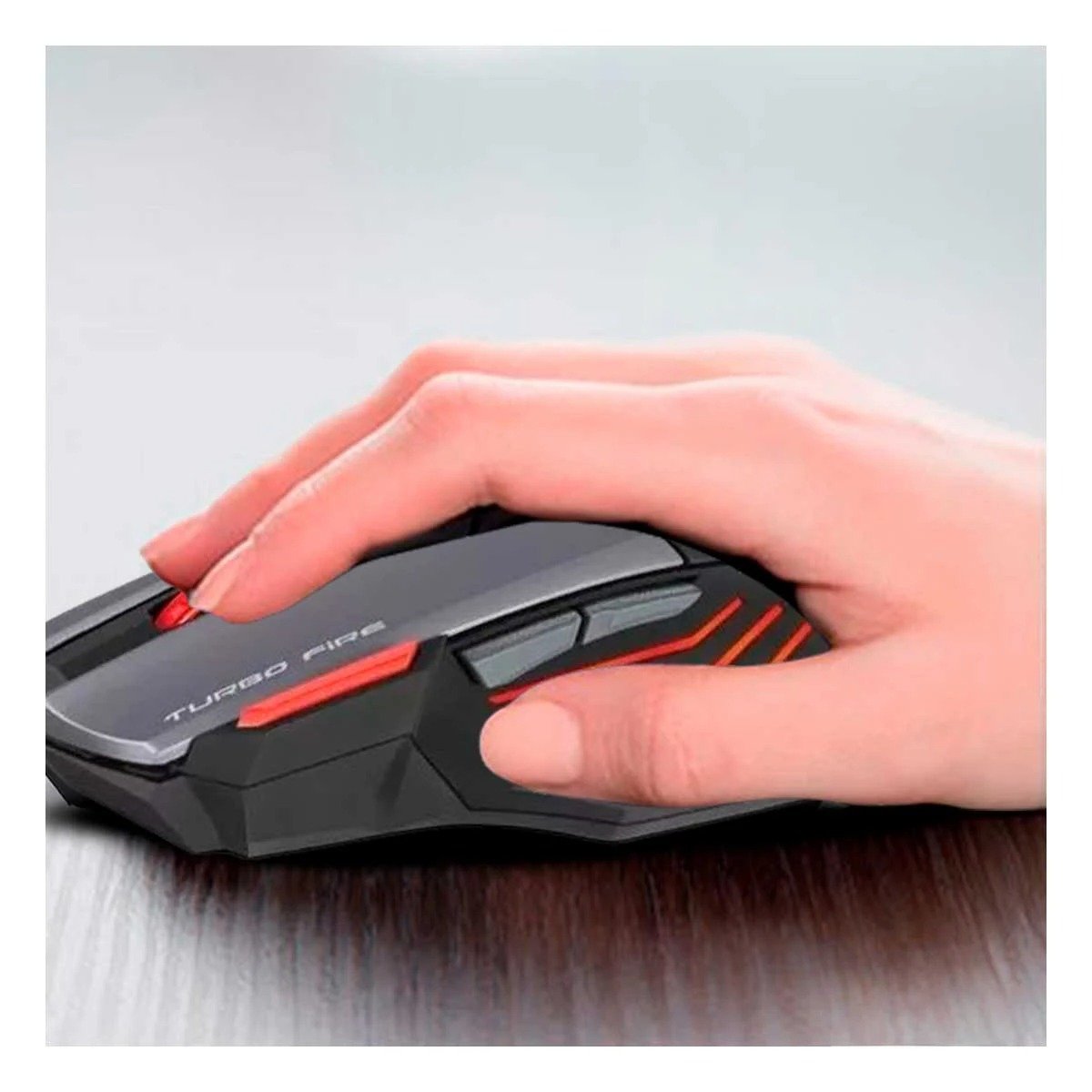 PACK6 MOUSE GAMER LUMIERE NEGRO PARA ESTUDIANTES CON PRECISION - 1