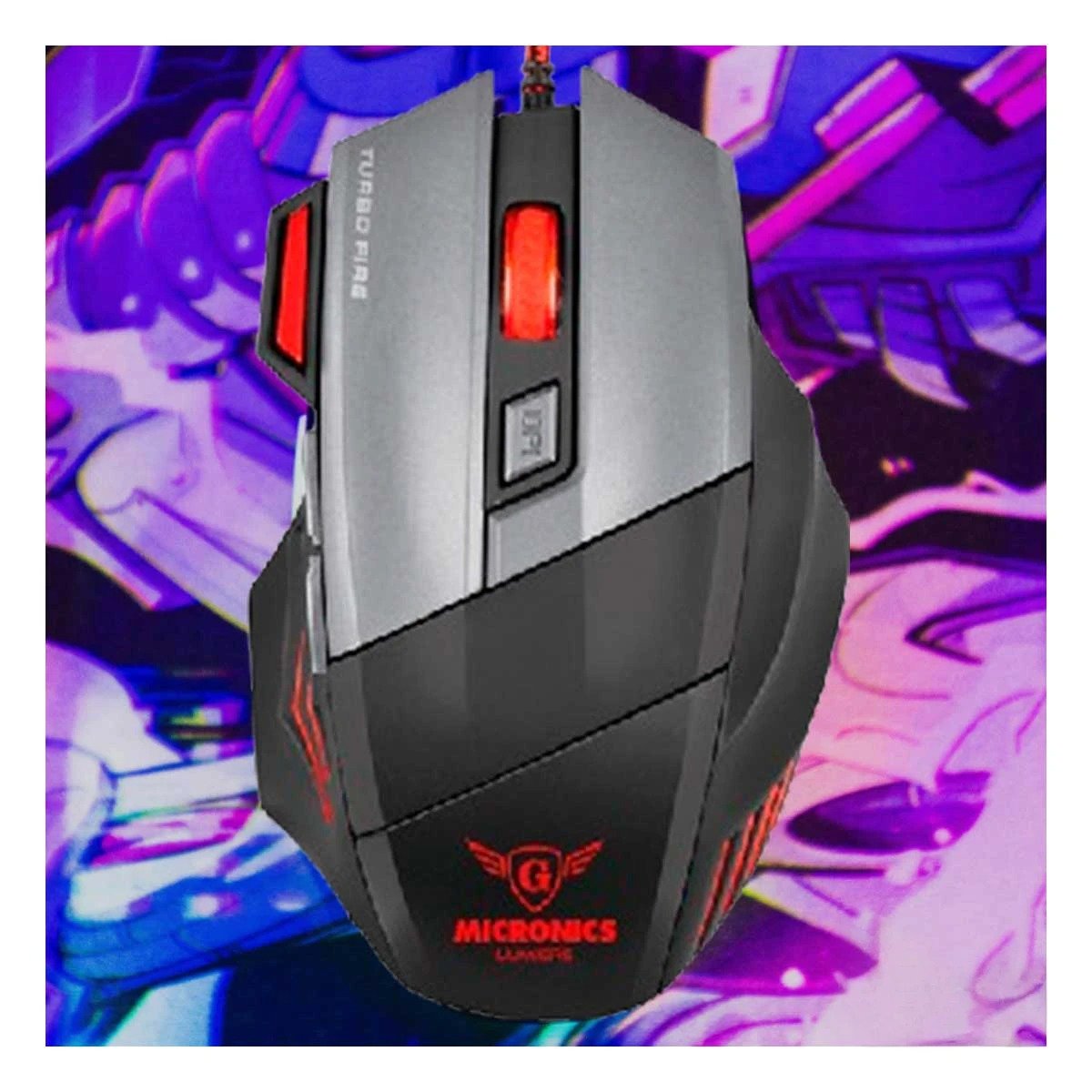 PACK6 MOUSE GAMER LUMIERE NEGRO PARA ESTUDIANTES CON PRECISION - 3
