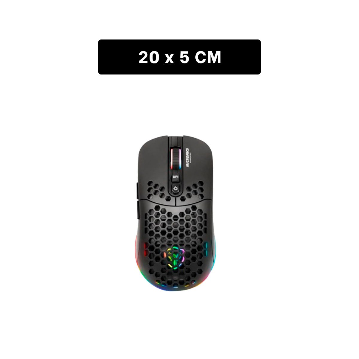 PACK2 MOUSE GAMER MICRONICS WARRIOR NEGRO PARA LAPTOP CON SENSOR DE MOVIMIENTO Y+PAPEL REGALO - 4
