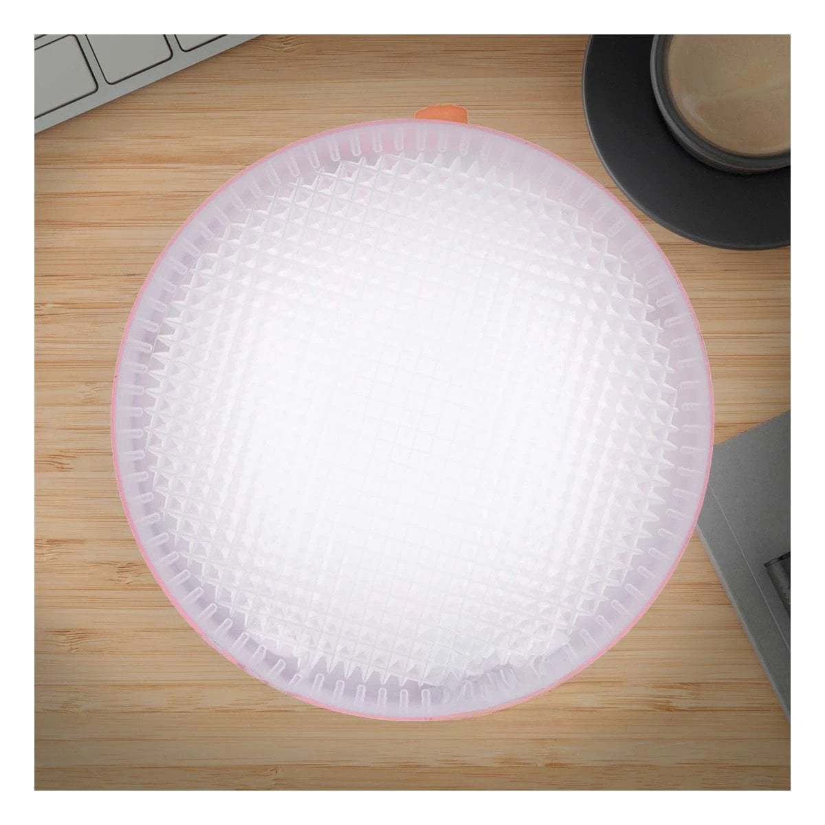 PACK4 PANEL RECARGABLE ROSADO SILENCIOSO CON ILUMINACION LED PARA PATIO Y+PAPEL REGALO - 2