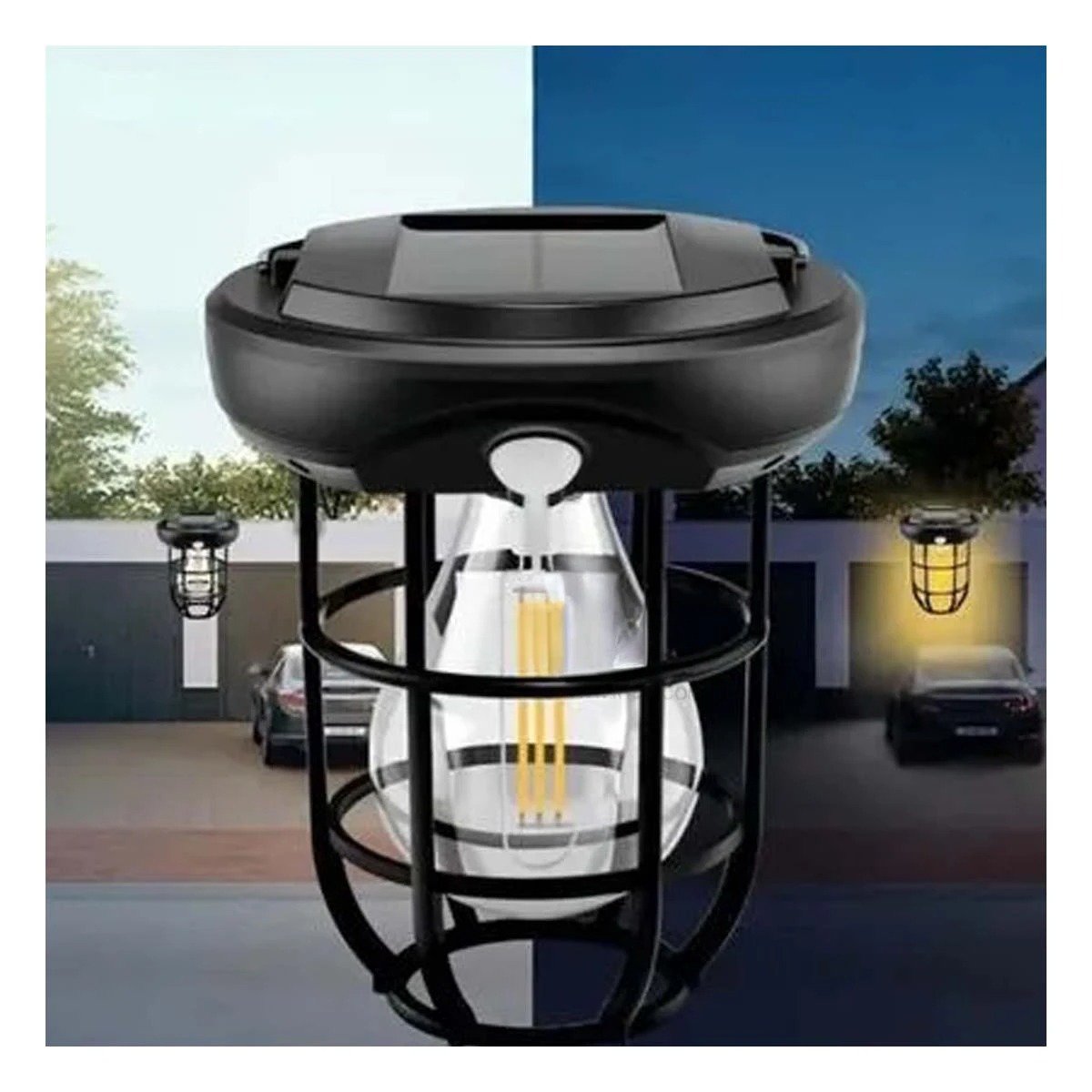 PACK6 FOCO SOLAR CON SENSOR DE MOVIMIENTO NEGRO ESTABLE CON LED DE ALTA LUMINOSIDAD - 3