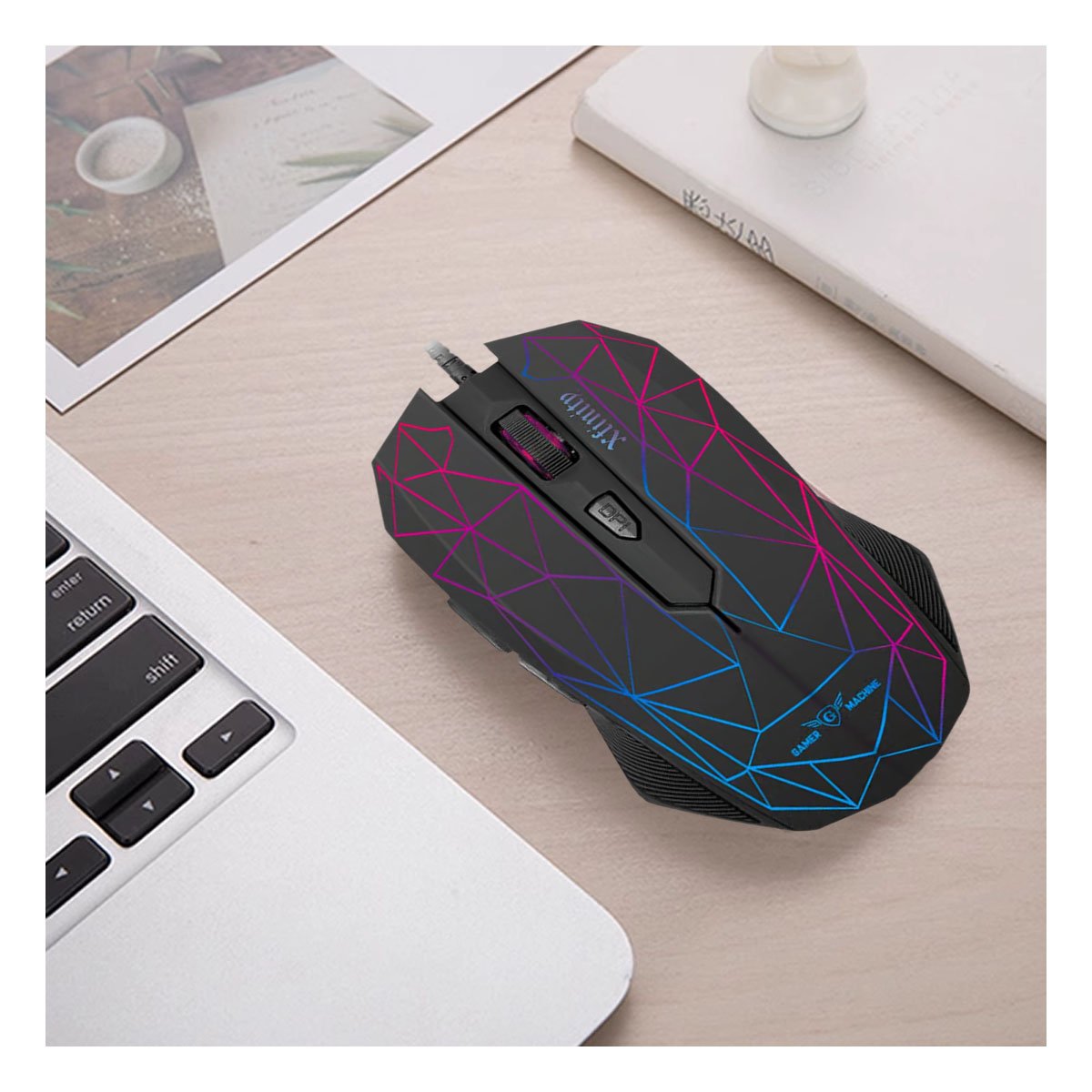 PACK2 DISPOSITIVO GAMER XFINITY NEGRO PARA JUEGOS CON TACTO FIRME - 3