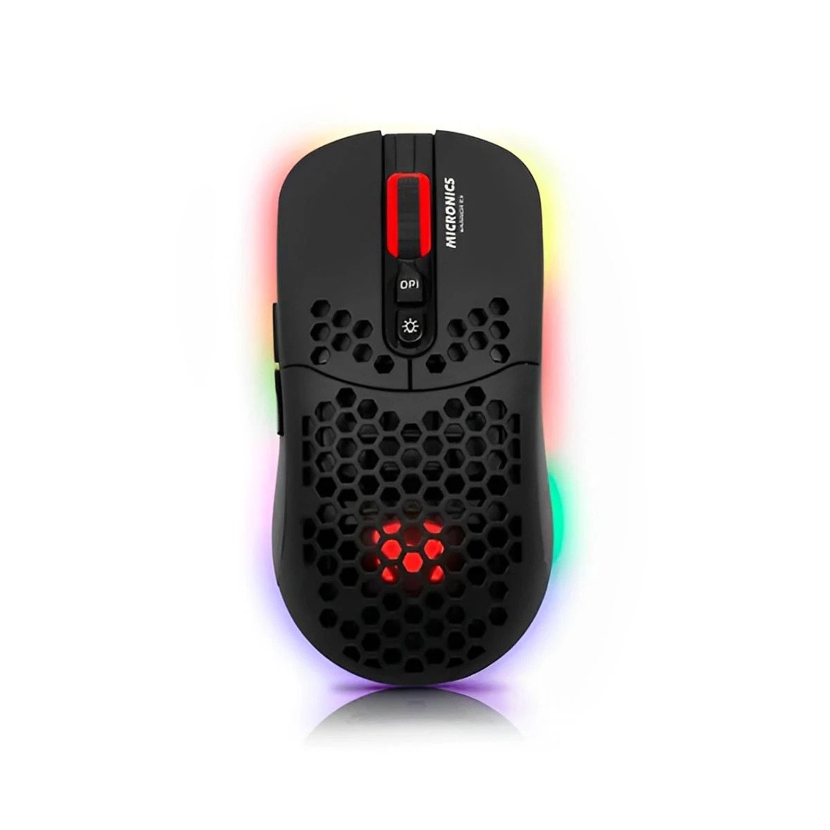 PACK2 RATON GAMER MICRONICS WARRIOR NEGRO PARA PC CON DISENO DE GENERACION Y+REGALO STICKER - 2