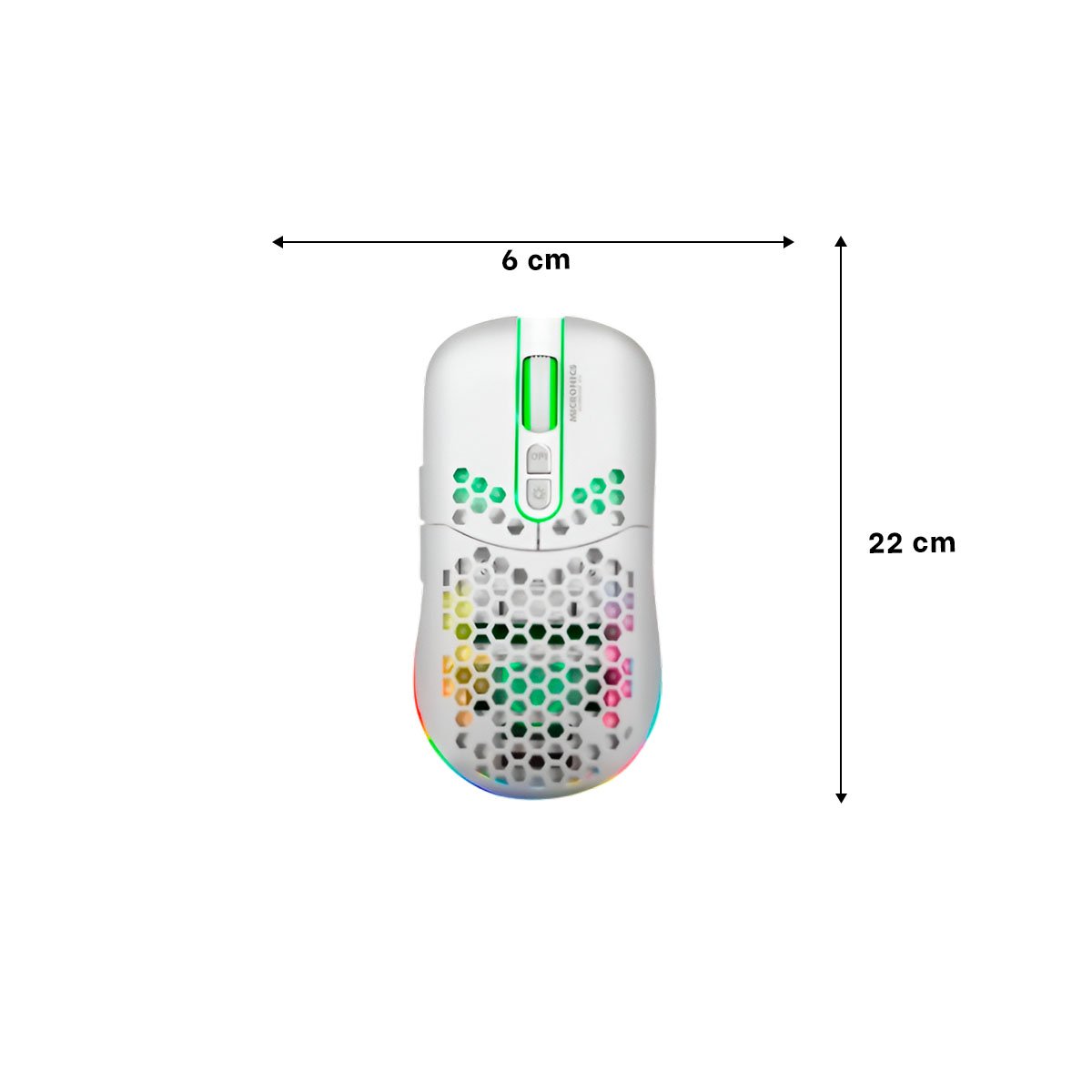 PACK4 RATON GAMER MICRONICS WARRIOR BLANCO PARA CYBER CON DISENO ERGONOMICO Y+REGALO STICKER - 4