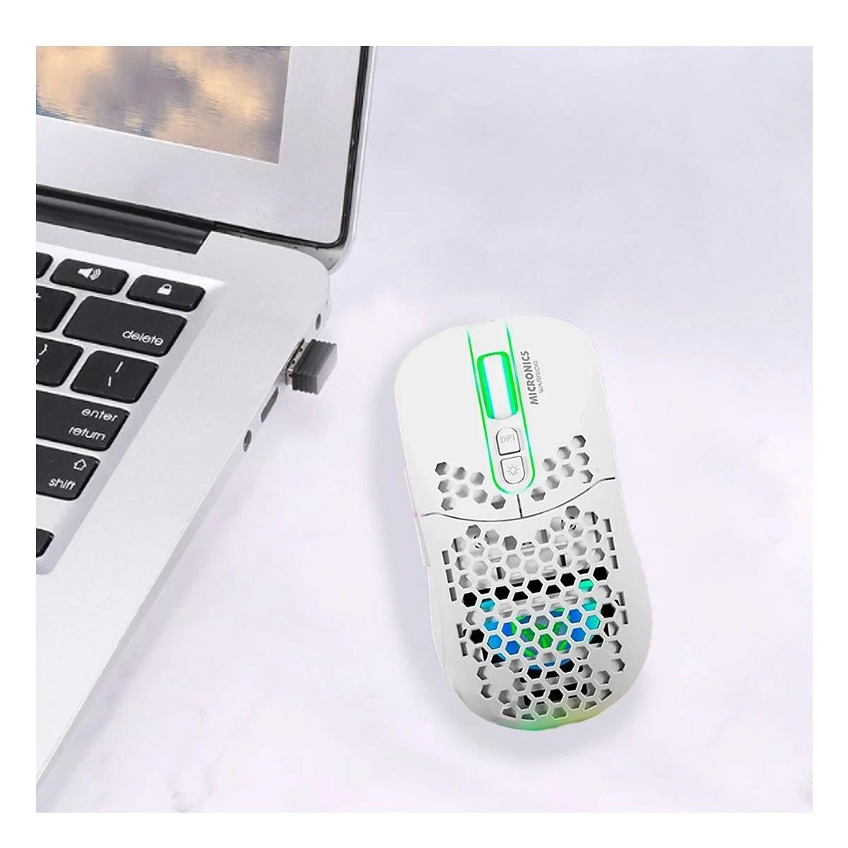 PACK6 PERIFERICO GAMER MICRONICS WARRIOR BLANCO PARA TORNEOS CON ALTA VELOCIDAD - 3